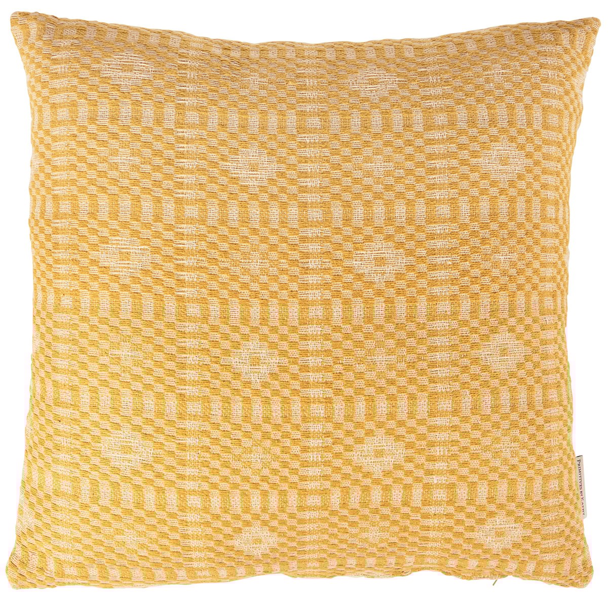 Rustic Gold Diamond Decorative Throw Pillow with Removable Washable Cover
