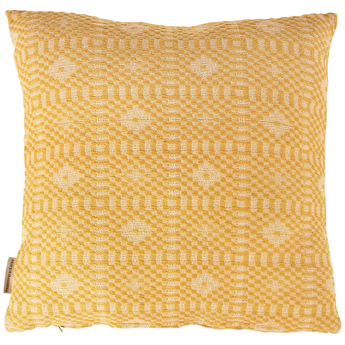 Rustic Gold Diamond Decorative Throw Pillow with Removable Washable Cover