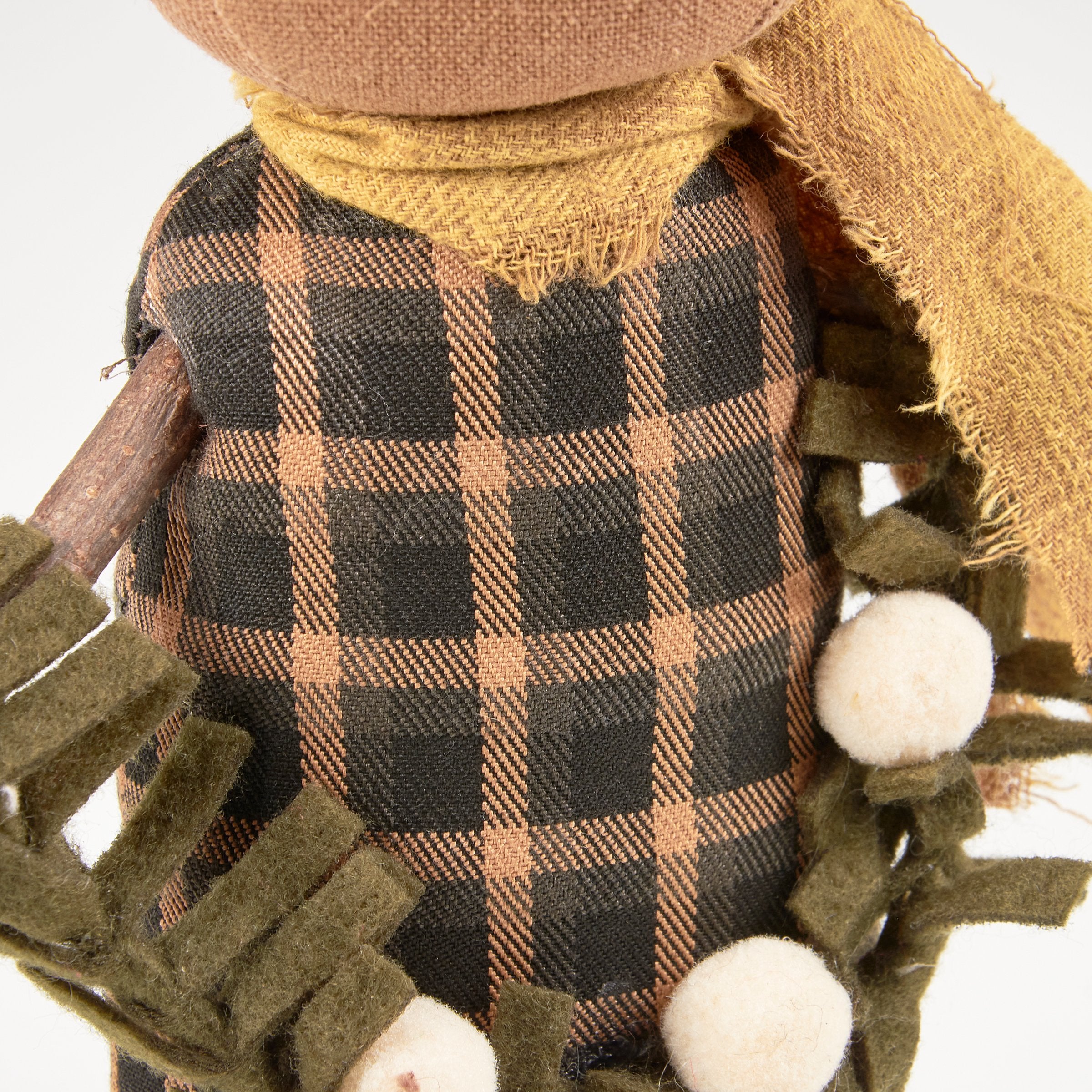 Charming Primitive Cozy Collin Snowman Doll - Festive Winter Home Accent