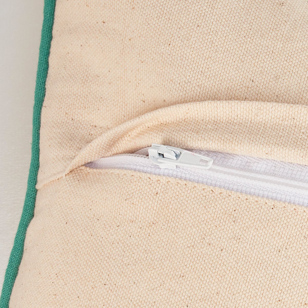 Botanical Embroidered Fronds Stems Decorative Throw Pillow with Zipper