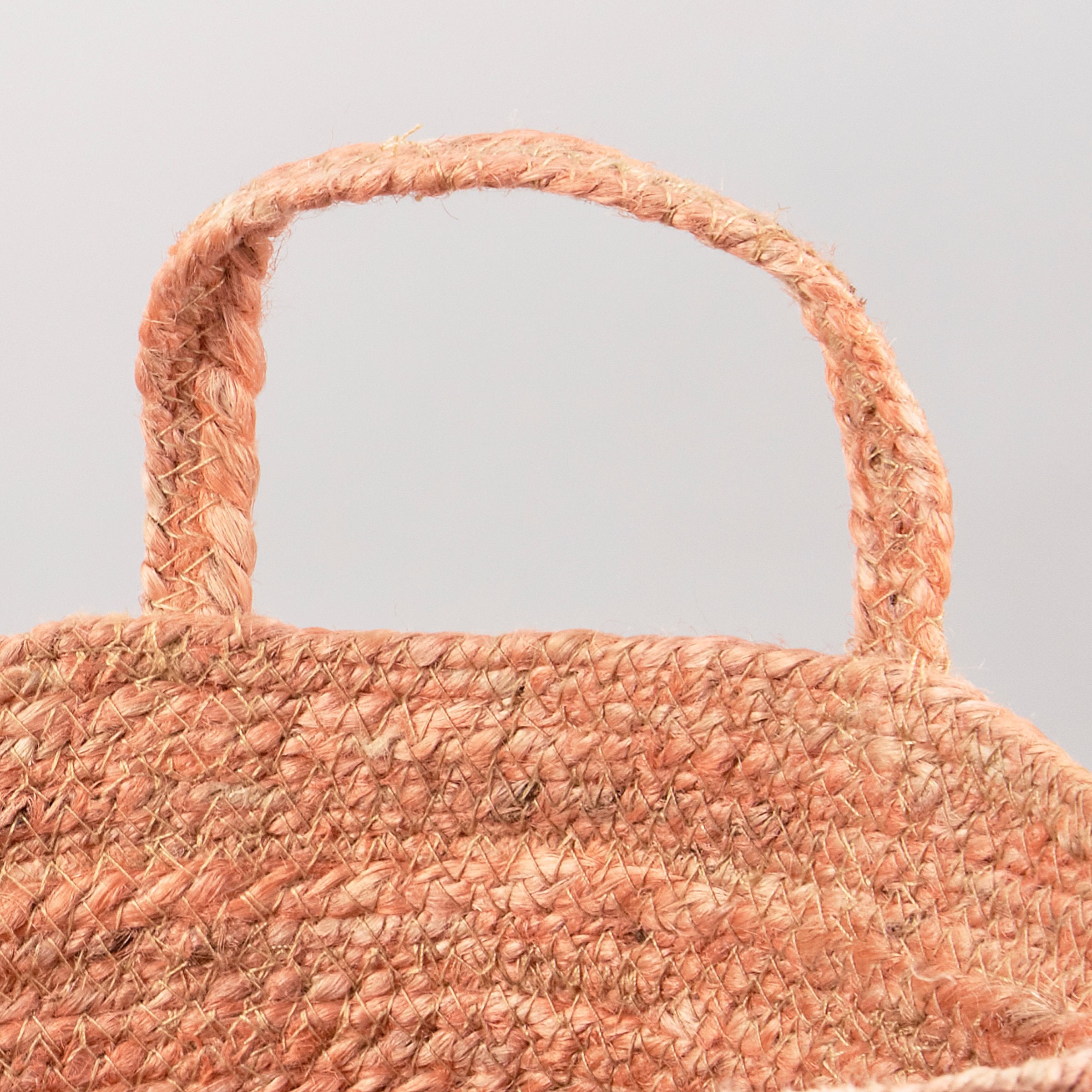 Bohemian Style Braided Ombre Jute Basket Set - 3 Piece Home Decor