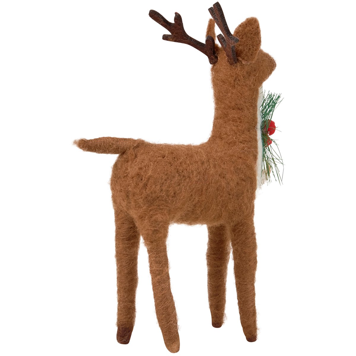 Charming Felt Cardinal Deer Critter Set: Festive Winter Home Decor Accents