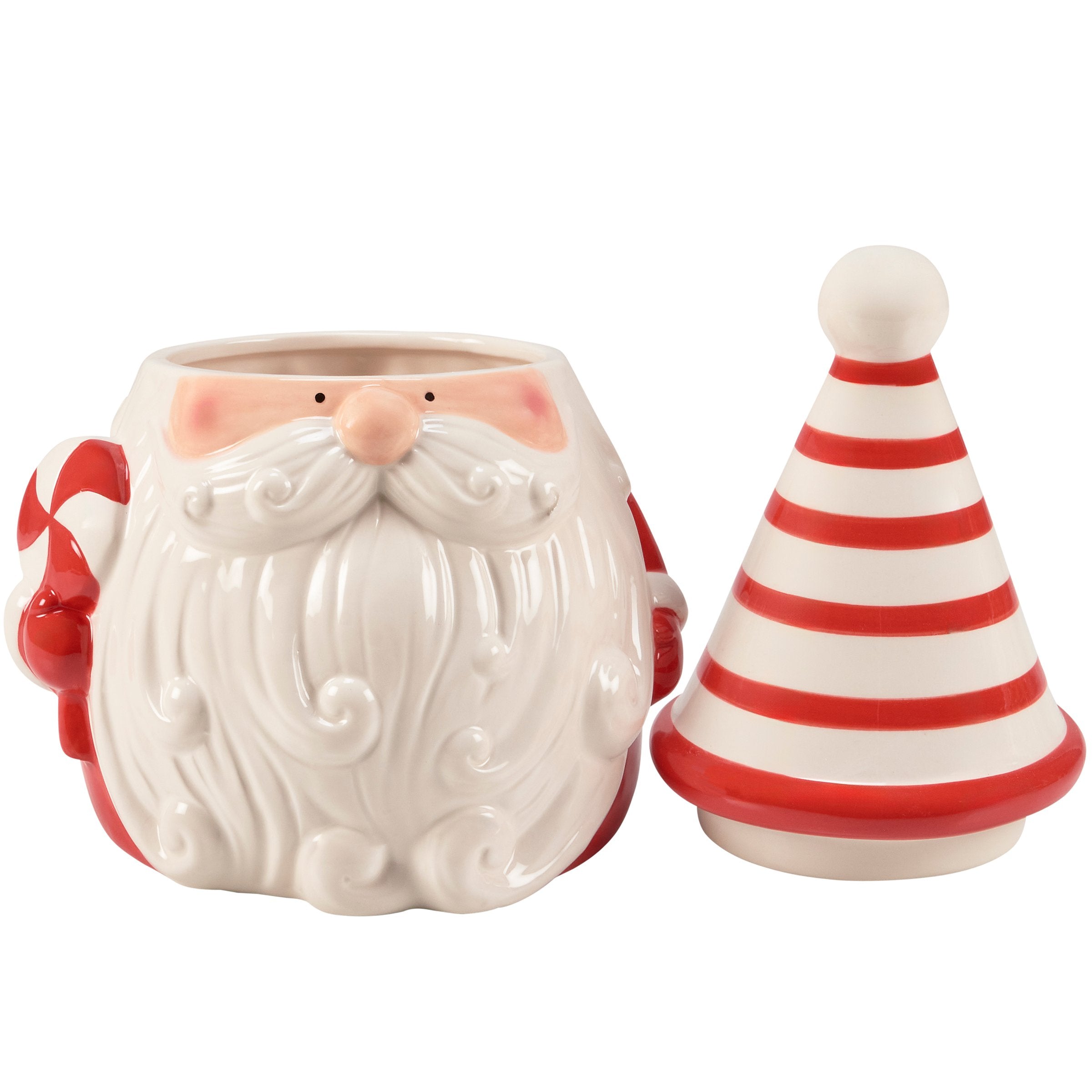 Charming Nordic Santa Ceramic Cookie Jar for Festive Holiday Treats
