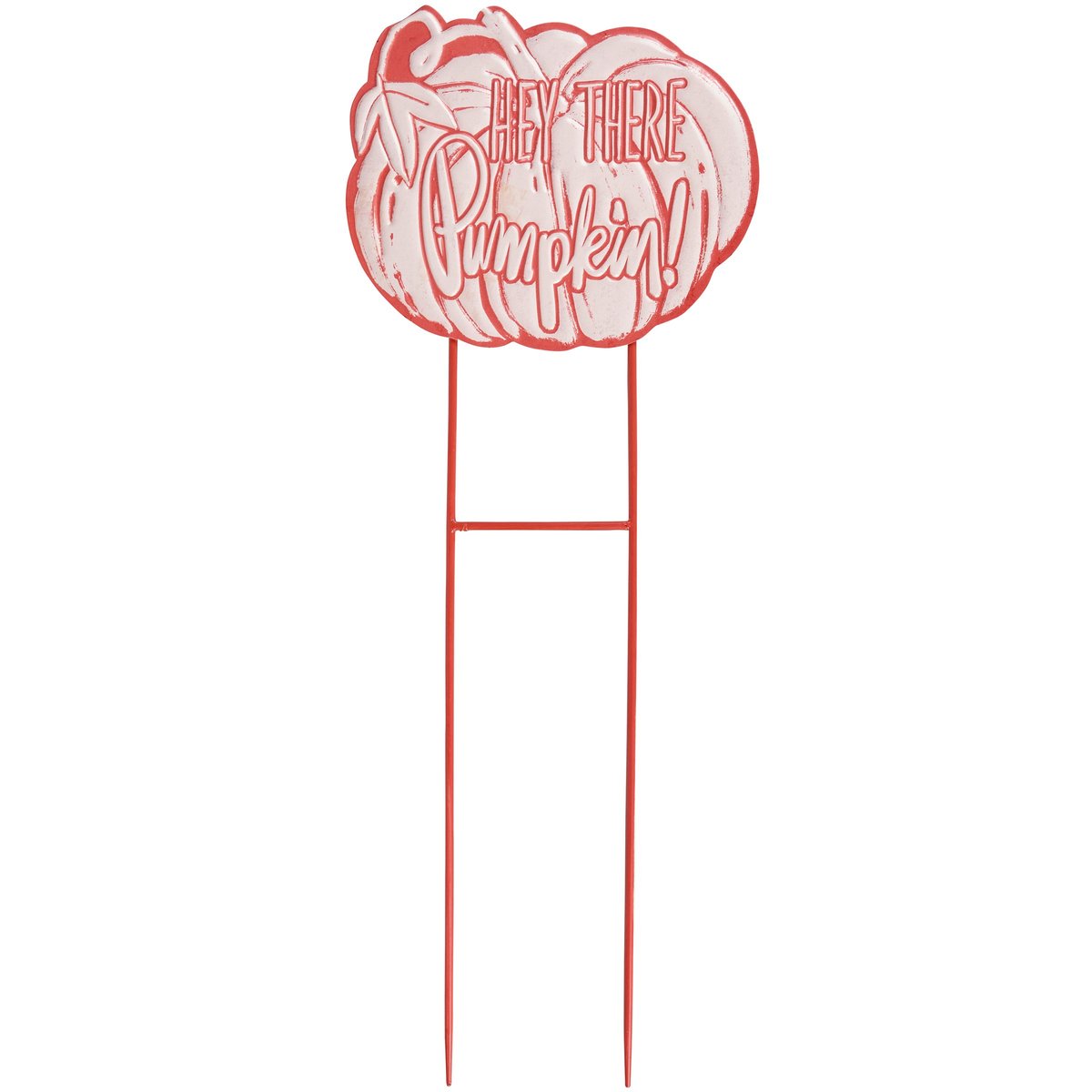 Charming Embossed Hey There Pumpkin Fall Outdoor Garden Yard Stake Decor