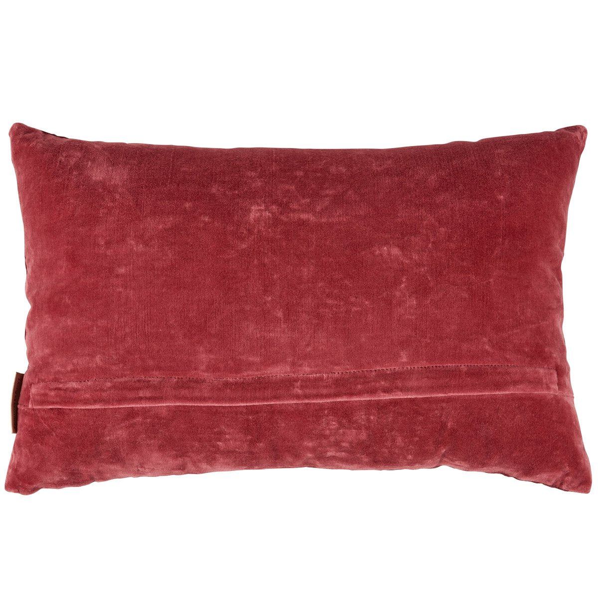 Embroidered Falling Leaves Autumn Red Cotton-Linen Decorative Pillow by Primitives by Kathy