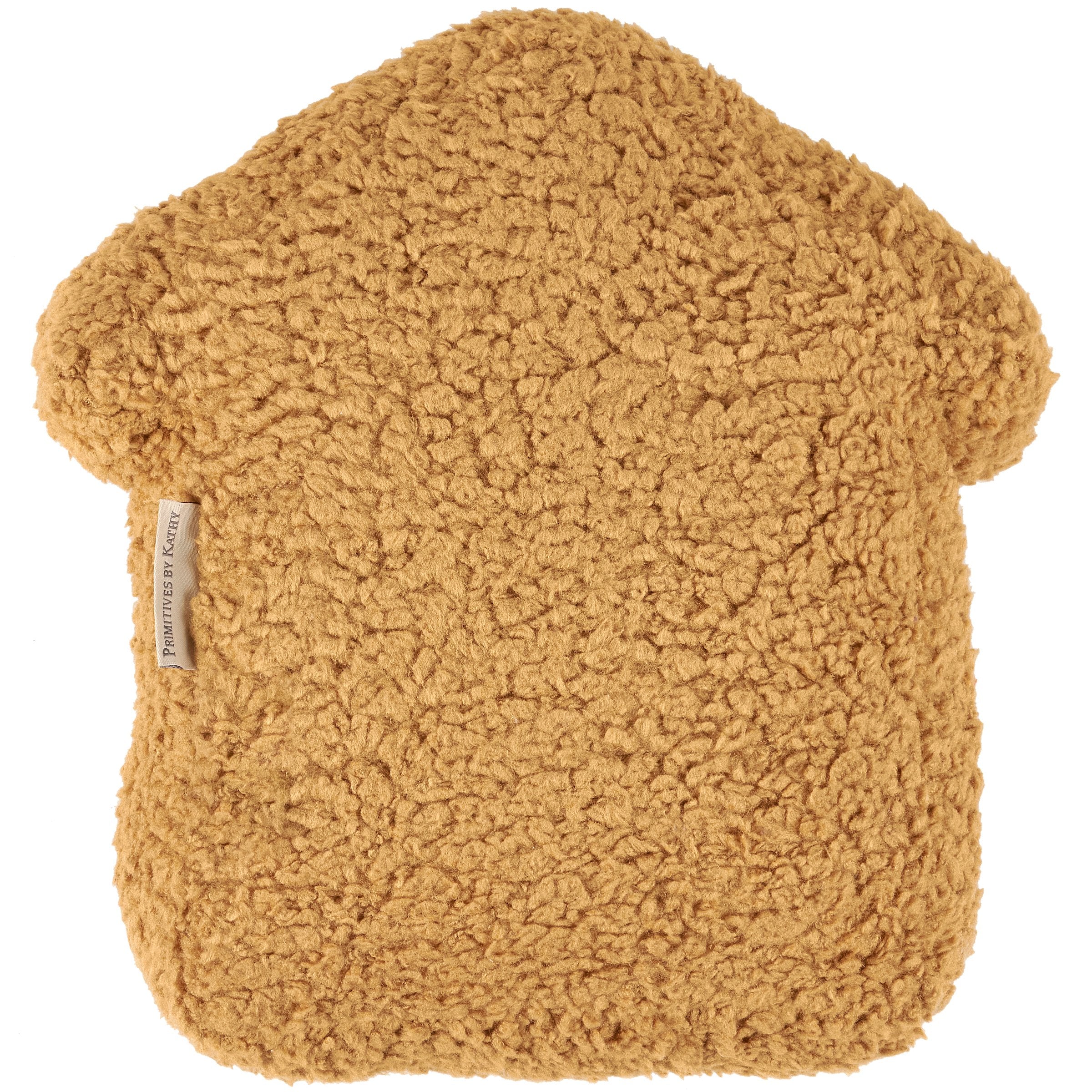 Cozy Sherpa Gingerbread House Shaped Pillow with Icing Detail for Festive Home Decor