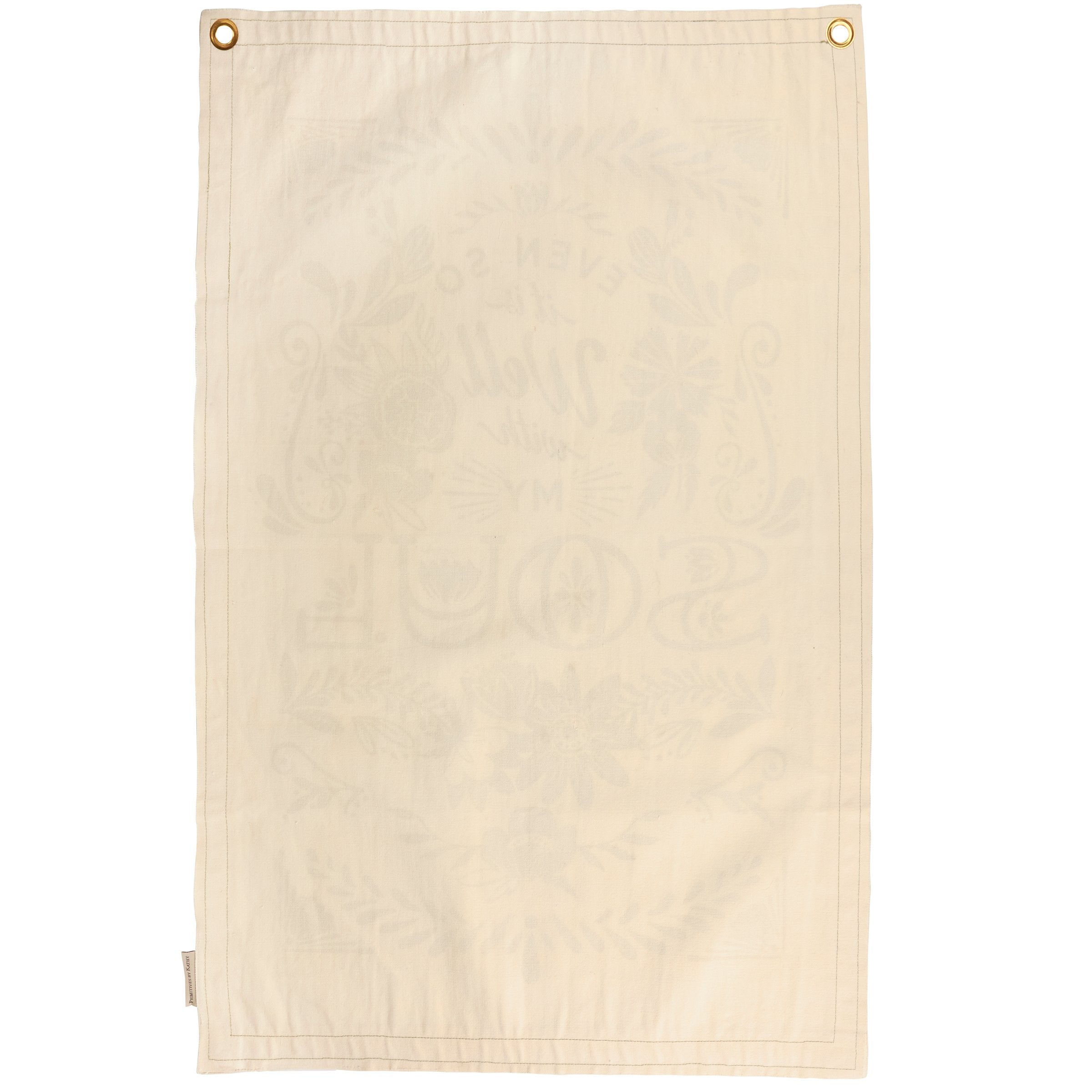 Calming 'It Is Well With My Soul' Folk Art Green Floral Canvas Wall Banner