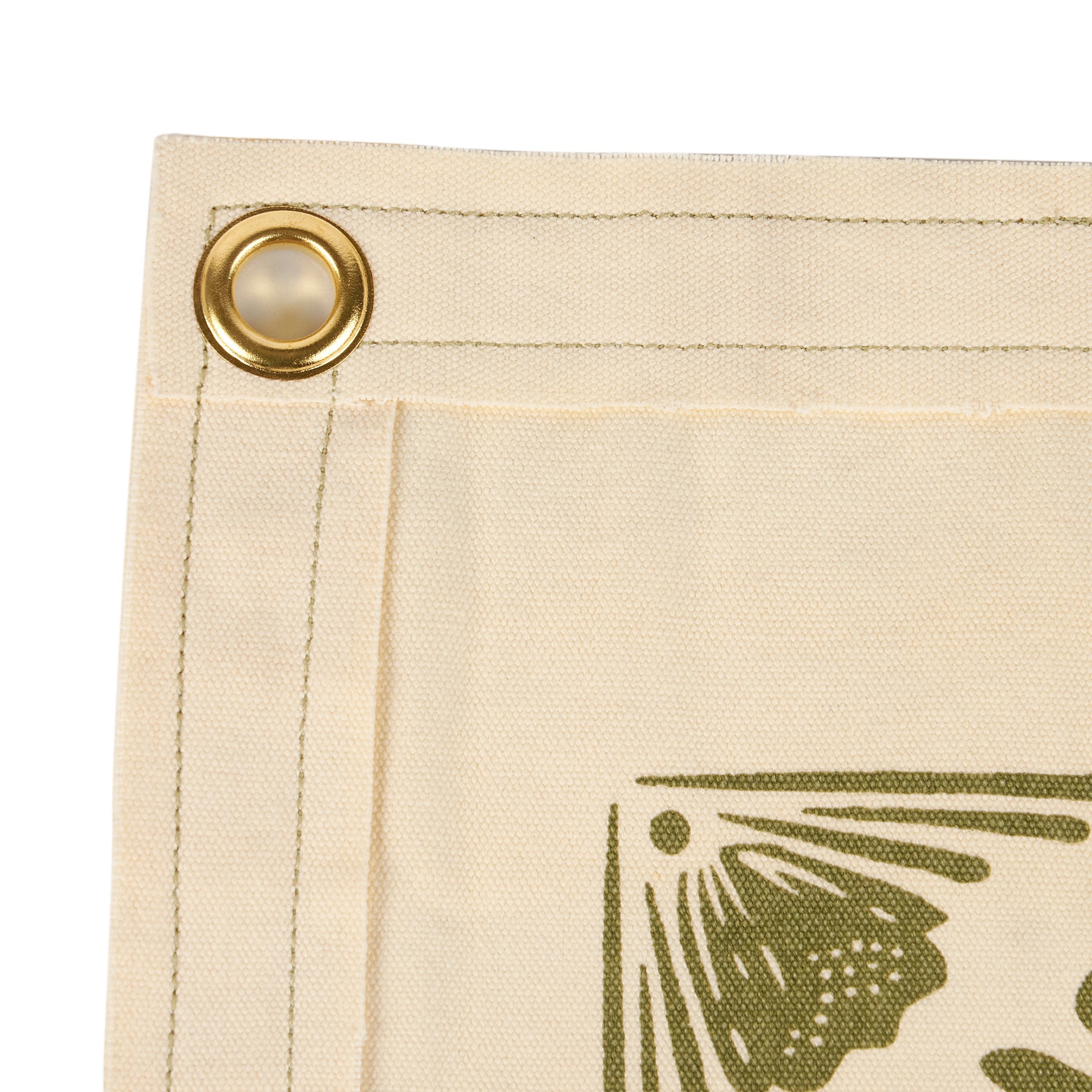 Calming 'It Is Well With My Soul' Folk Art Green Floral Canvas Wall Banner