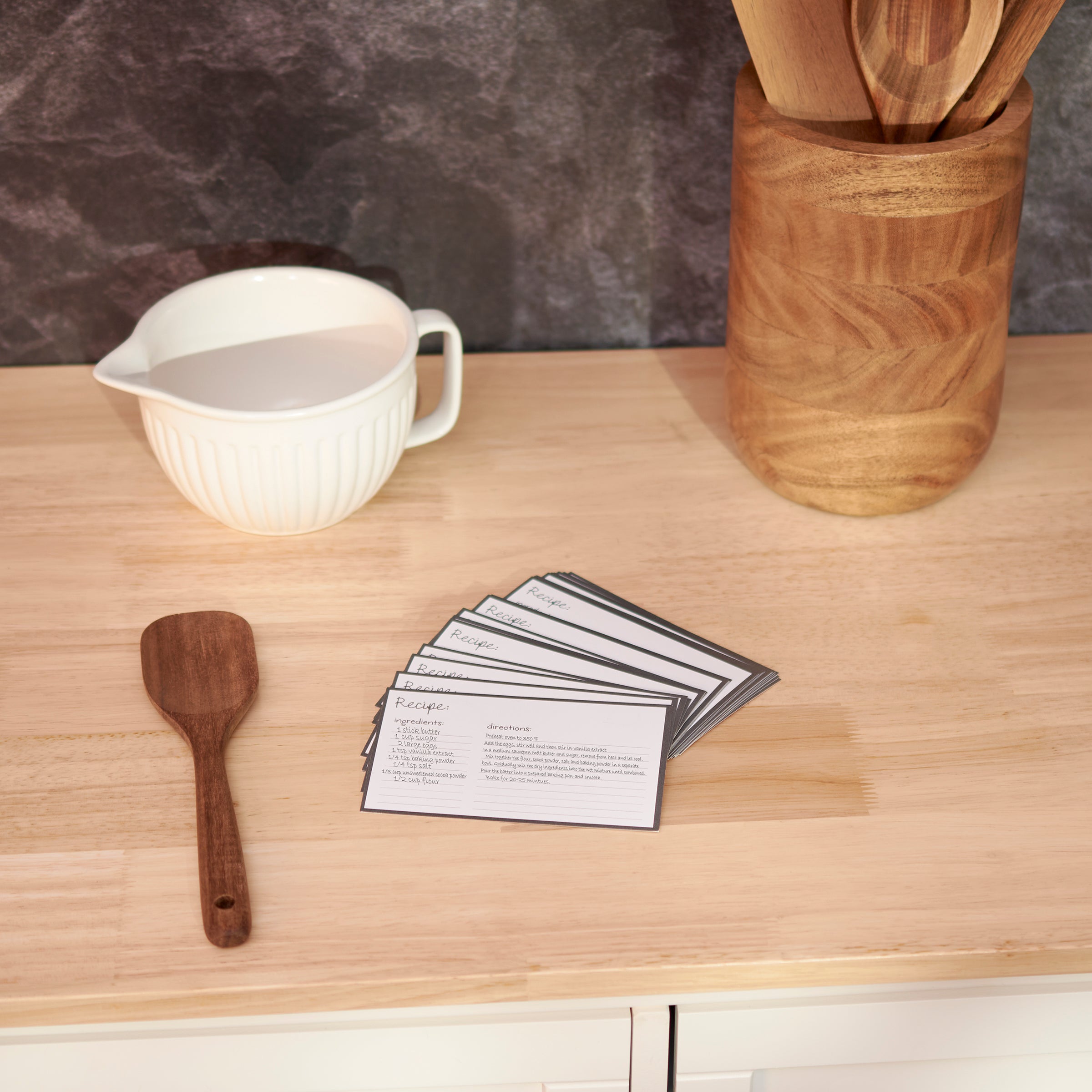 Charming Hand-Lettered Baking Recipe Cards - 30 Pack for Your Favorite Treats