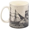 Vintage Schooner Ocean Scene Stoneware Mug - 20oz Durable Beach Collection Drinkware