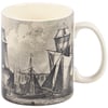 Vintage Schooner Ocean Scene Stoneware Mug - 20oz Durable Beach Collection Drinkware