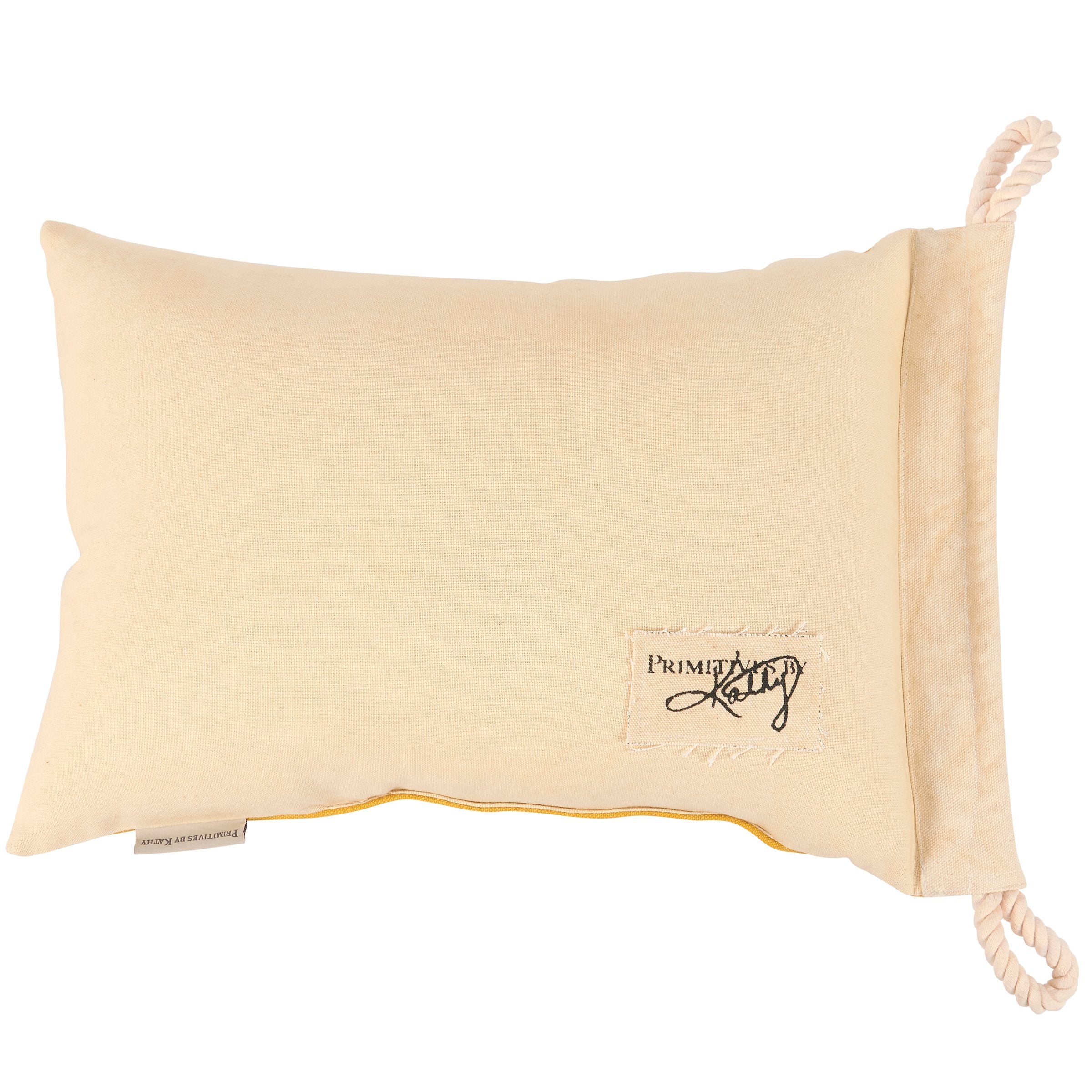 Decorative Nautical Keep Clear Signal Flag Pillow with Rope Accents, Canvas, Zippered Cover