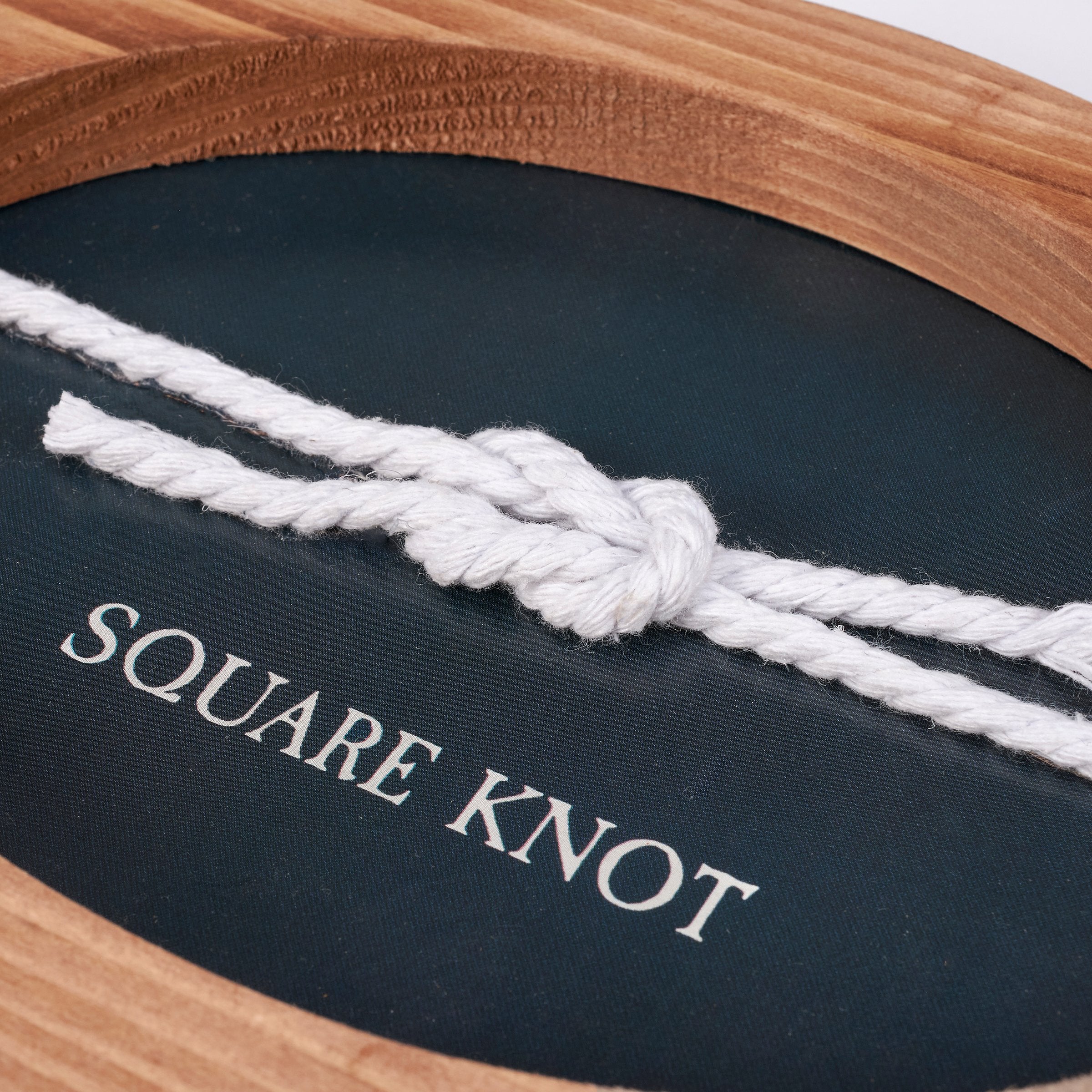 Coastal Nautical Boating Knot Decorative Hanging Wall Art Set - Wood Frame & Rope