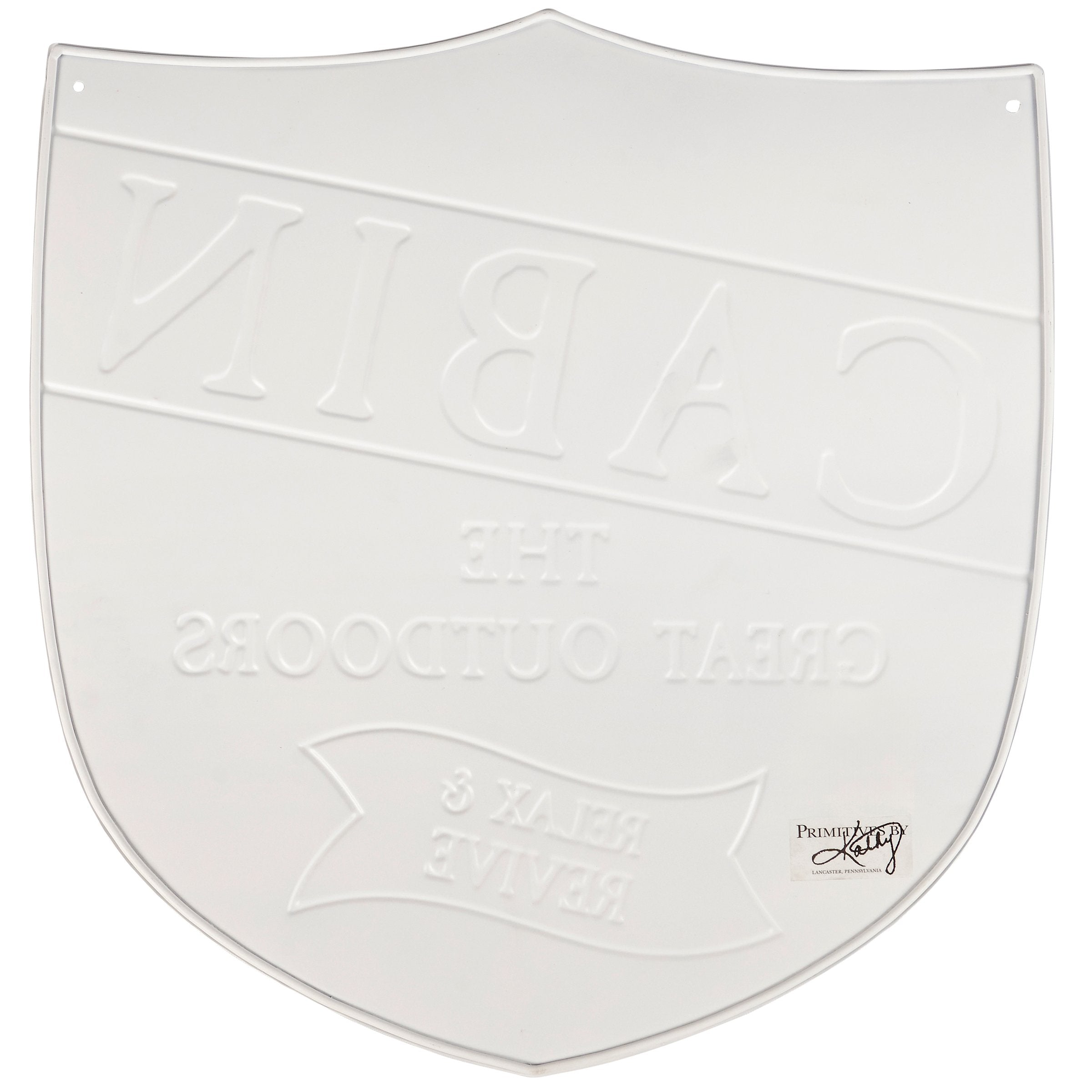 Rustic Metal Cabin Wall Decor Sign for Outdoorsy Home Accent