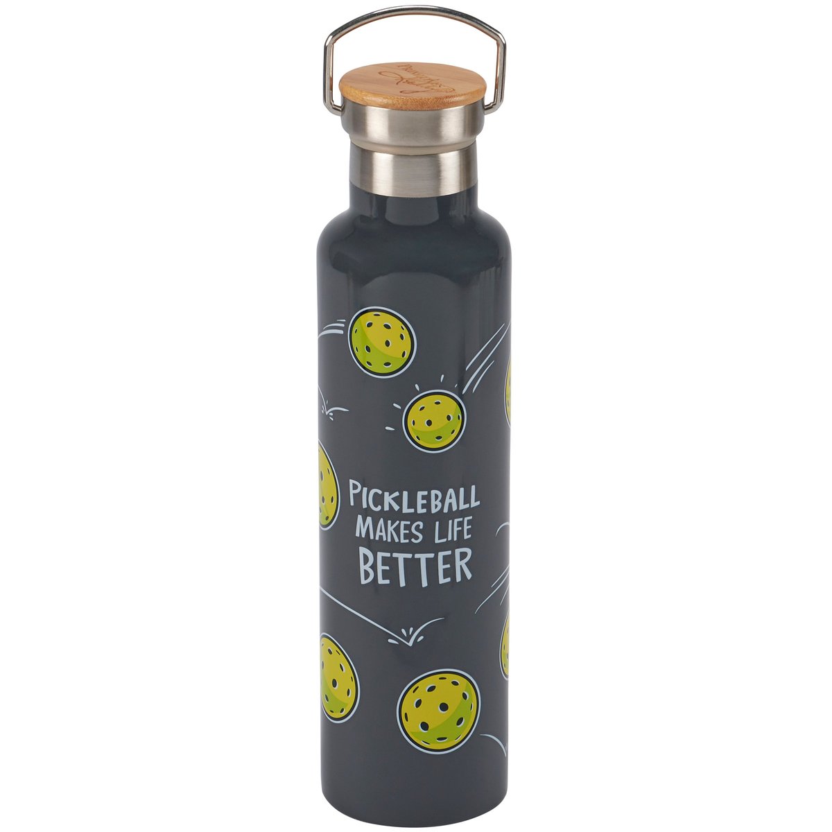Premium Insulated Pickleball Water Bottle - Stainless Steel Double-Walled 25oz
