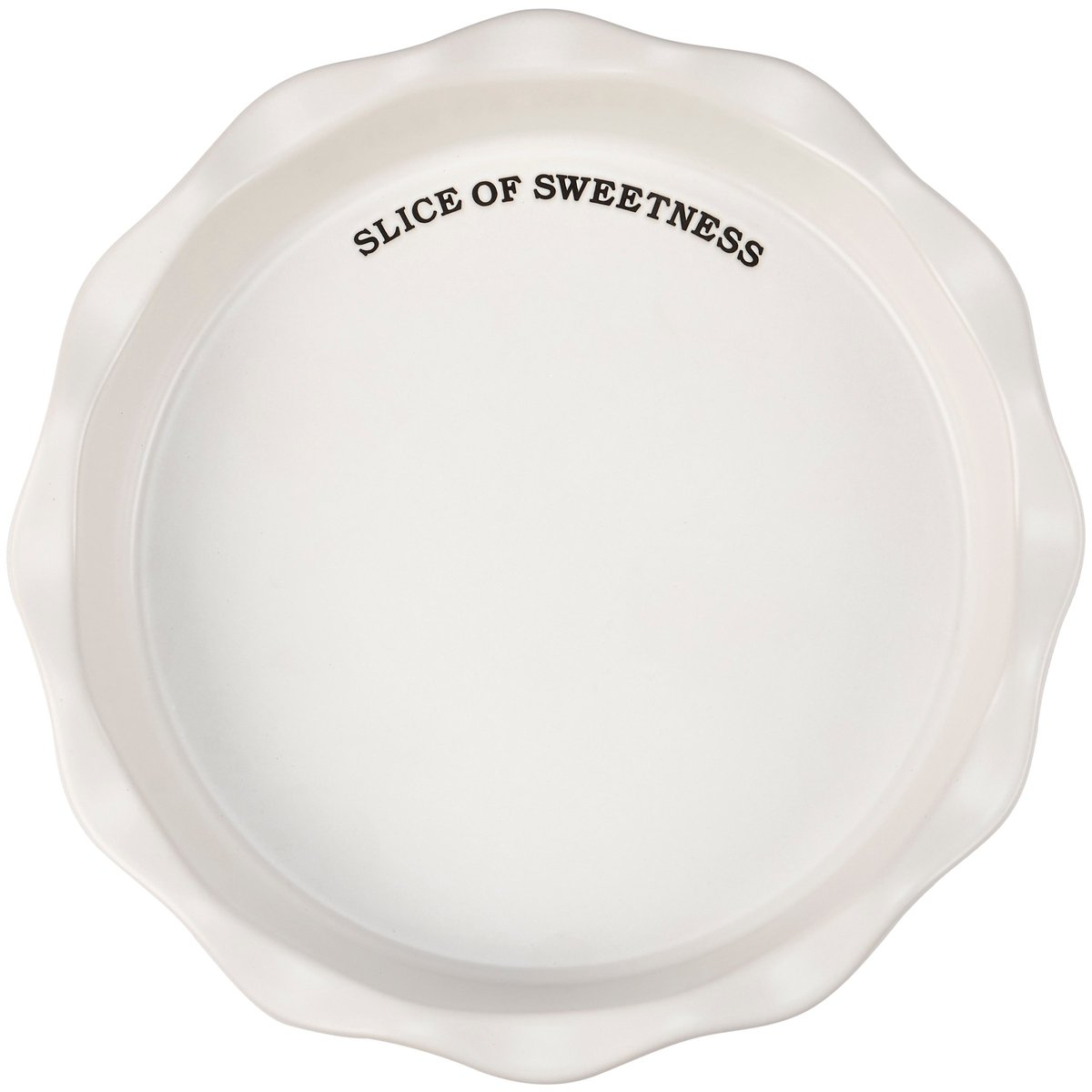 Charming Stoneware 'Slice of Sweetness' Round Pie Plate, Oven & Dishwasher Safe