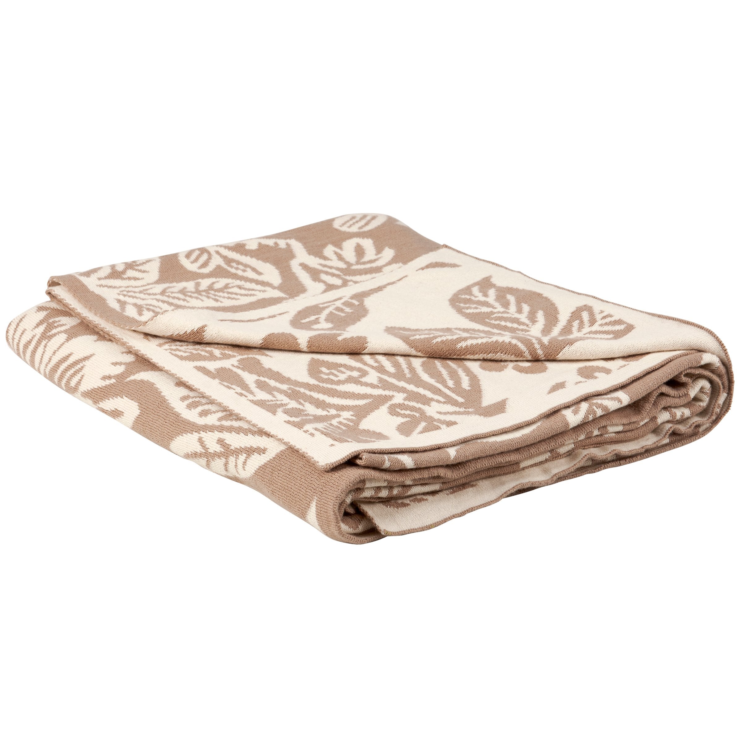 Luxurious Reversible Cotton Floral Damask Throw Blanket for Rustic Home Decor