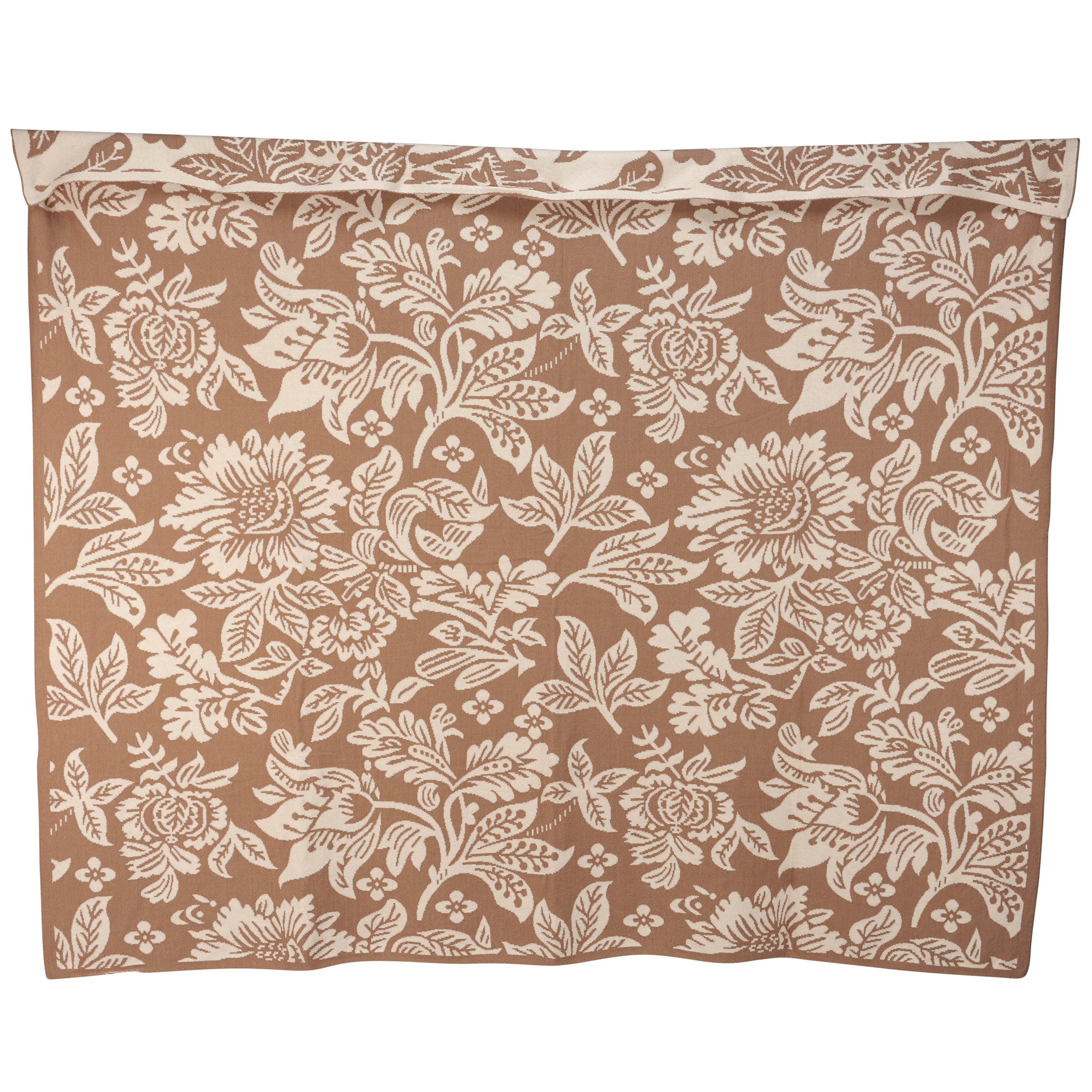 Luxurious Reversible Cotton Floral Damask Throw Blanket for Rustic Home Decor