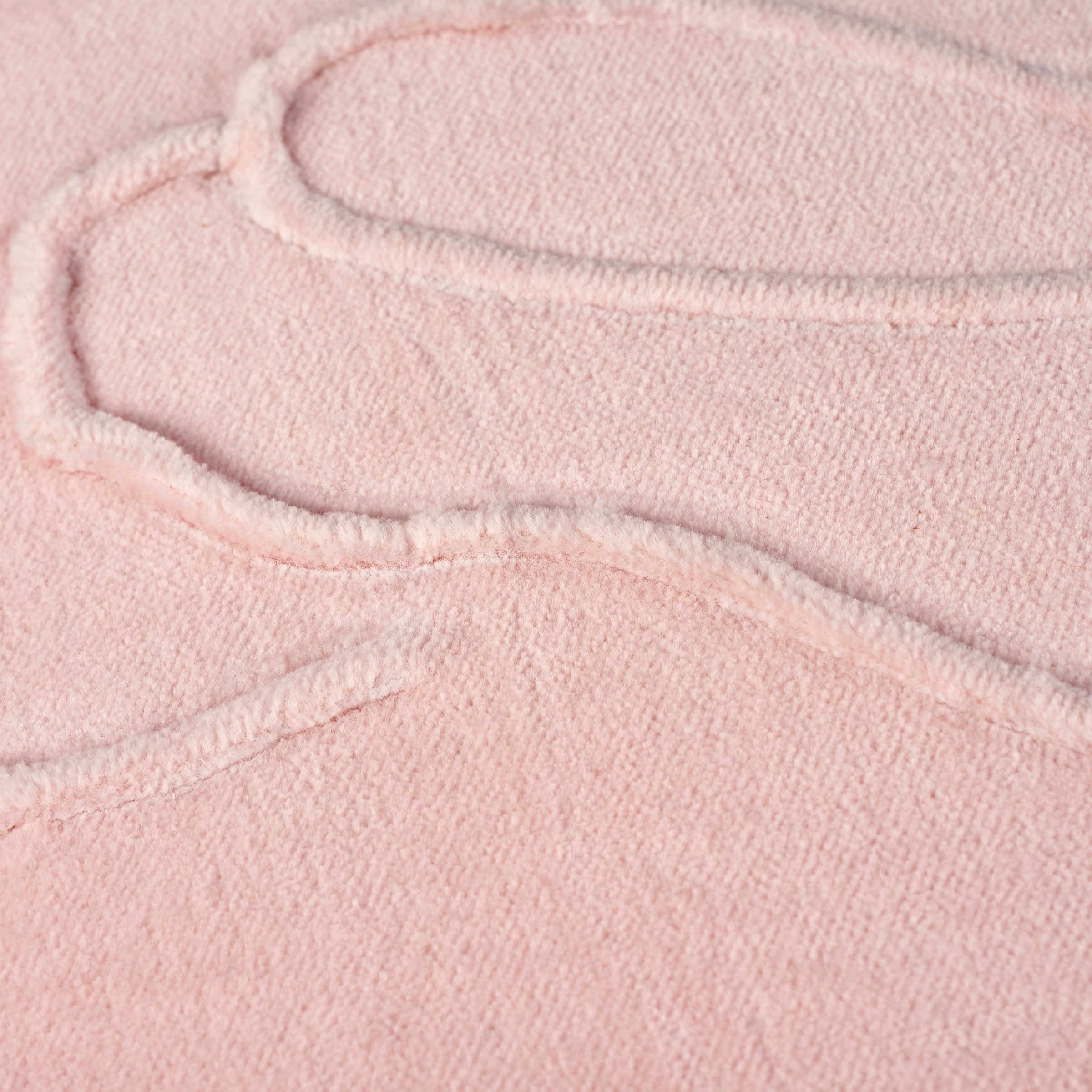 Elegant Pink Velvet Cabbage Rose Embroidered Decorative Throw Pillow