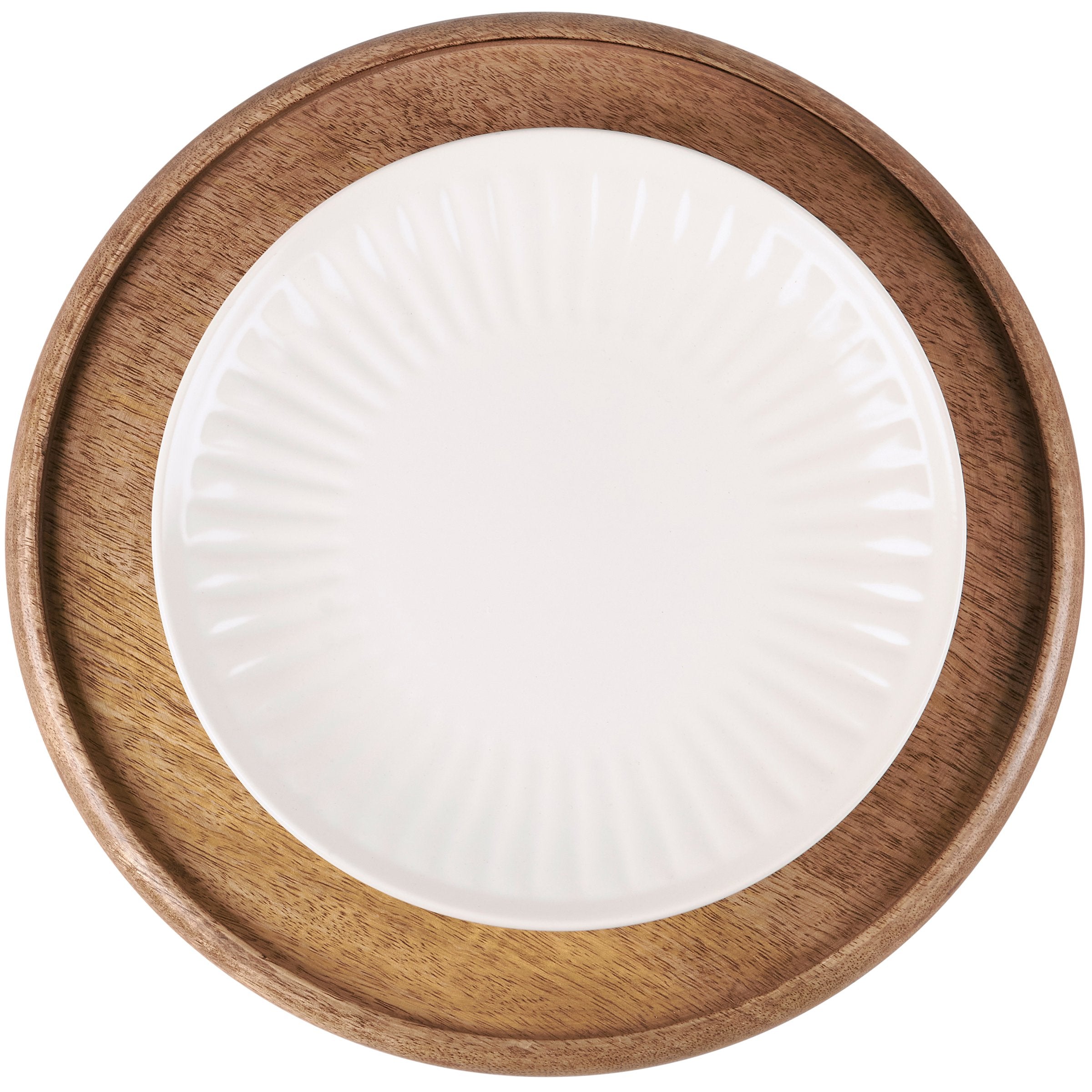 Durable Natural Mango Wood Charger Plate for Stylish Table Settings & Decor