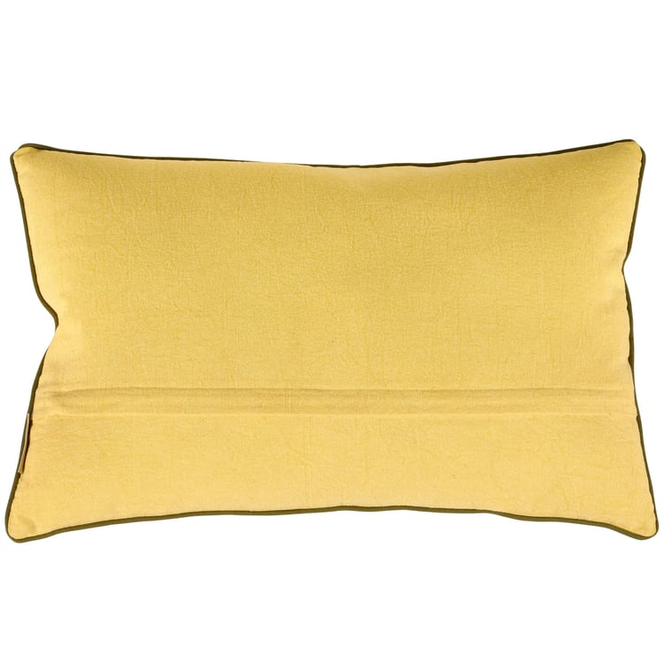 Delightful Garden Daisies Pillow: Hand-Painted Design, Tufted Accents, Easy-Clean Cover