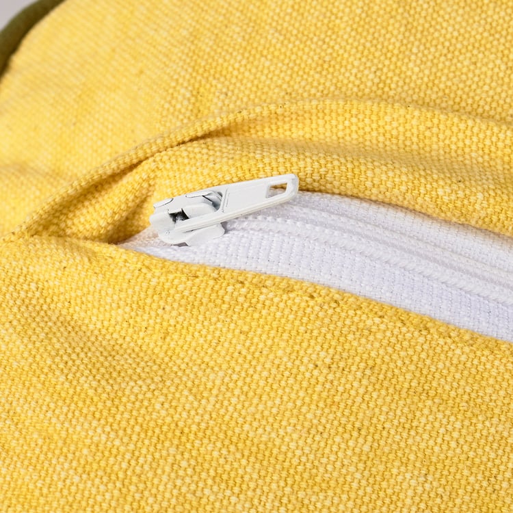 Delightful Garden Daisies Pillow: Hand-Painted Design, Tufted Accents, Easy-Clean Cover