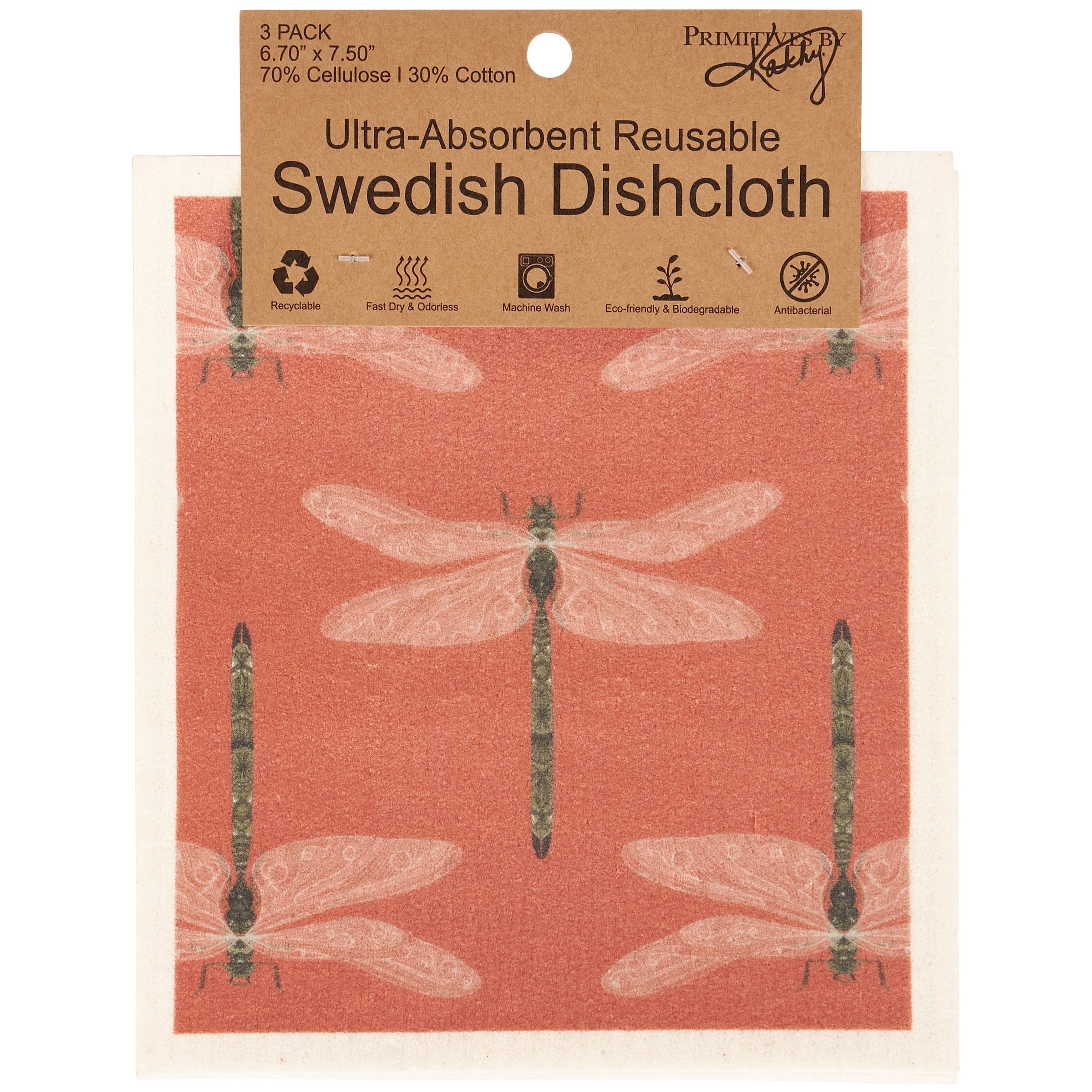 Eco-Friendly Garden Bug Swedish Dishcloth Set - Absorbent, Reusable Kitchen Cloths