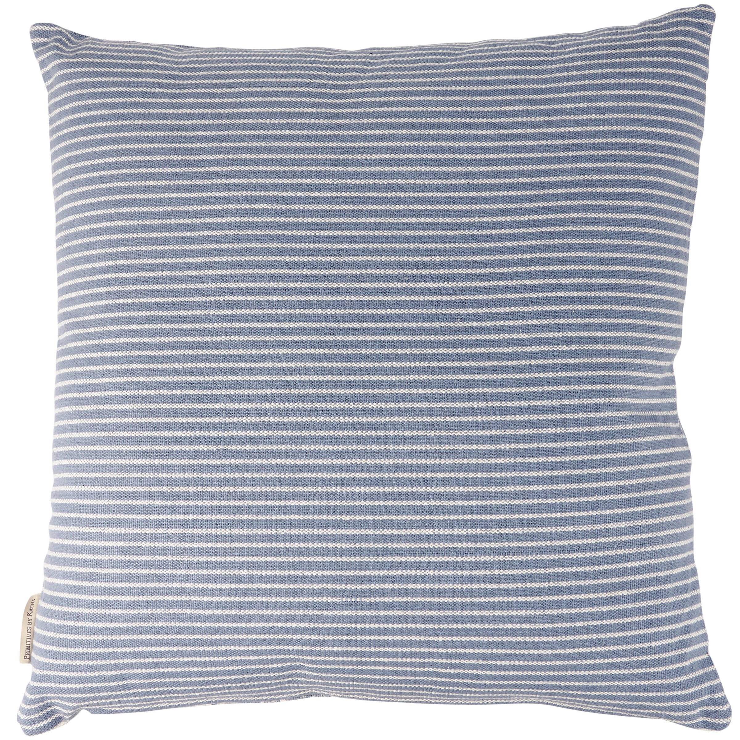 Rustic School of Fish Cotton Pillow with Zipper Cover, Lake Blue Embroidered Design