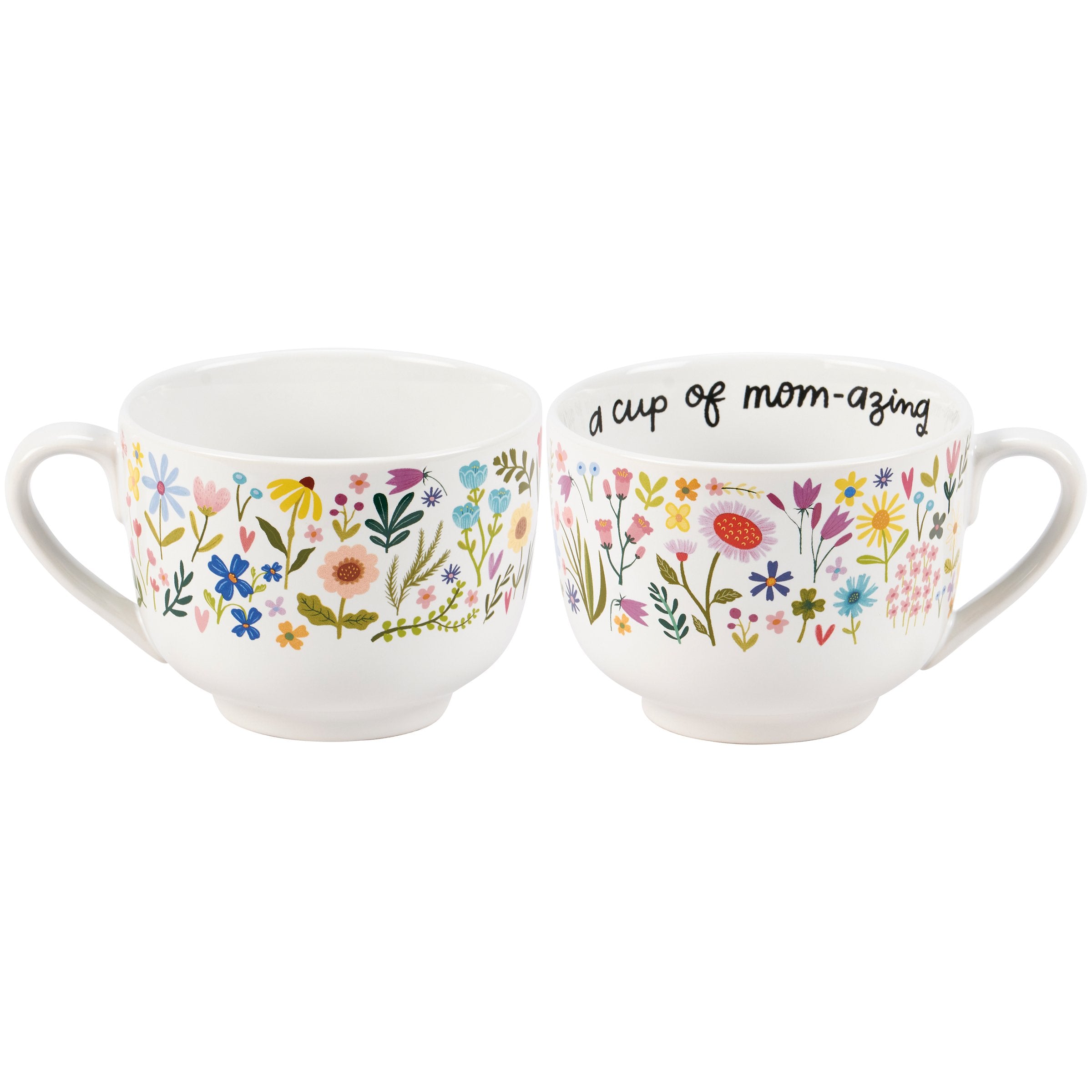 Mom-azing Floral Stoneware Coffee Mug - 20 oz Mother's Day Gift
