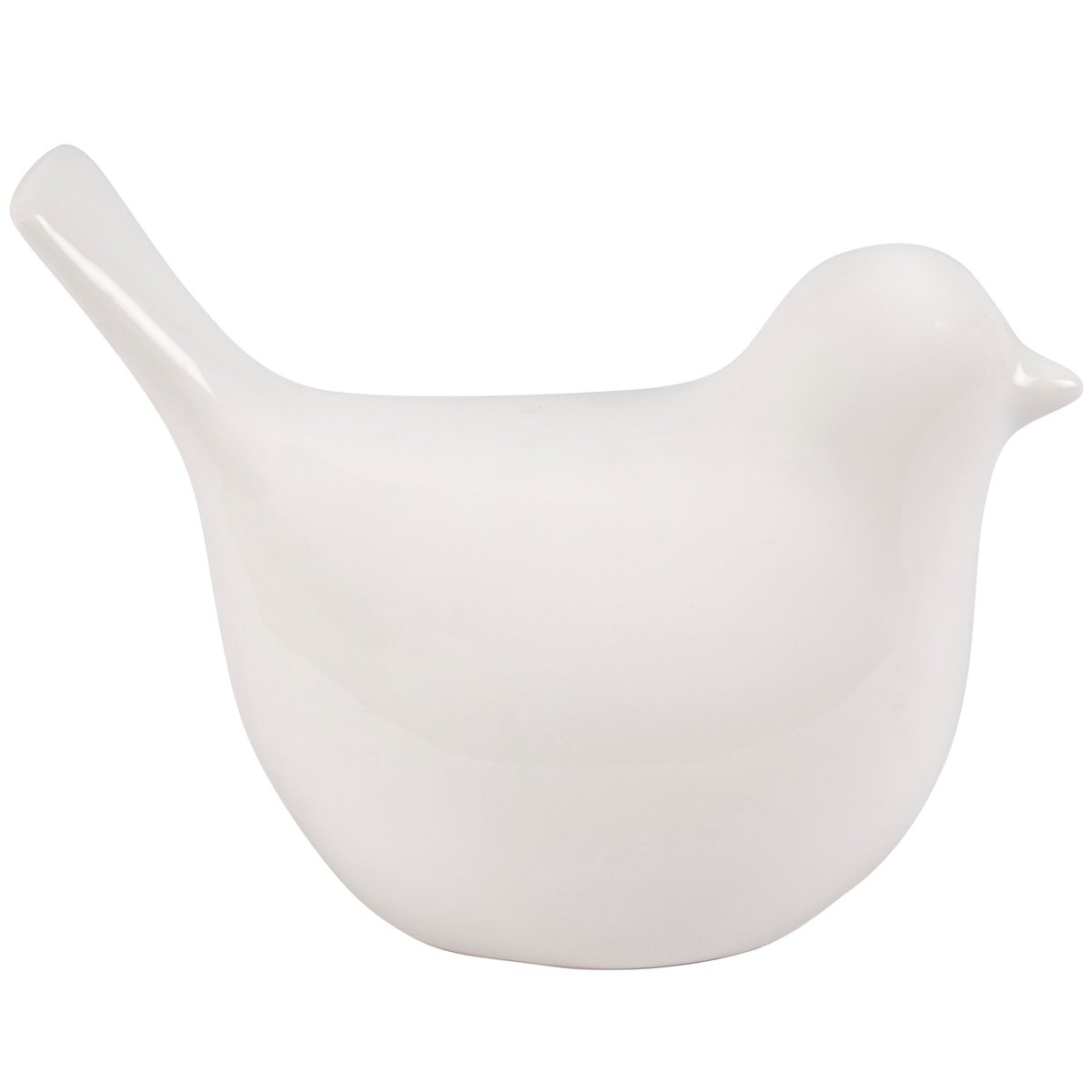 Charming Lighted Ceramic Bird Figurine: Wood LED Spring Home Decor Accent