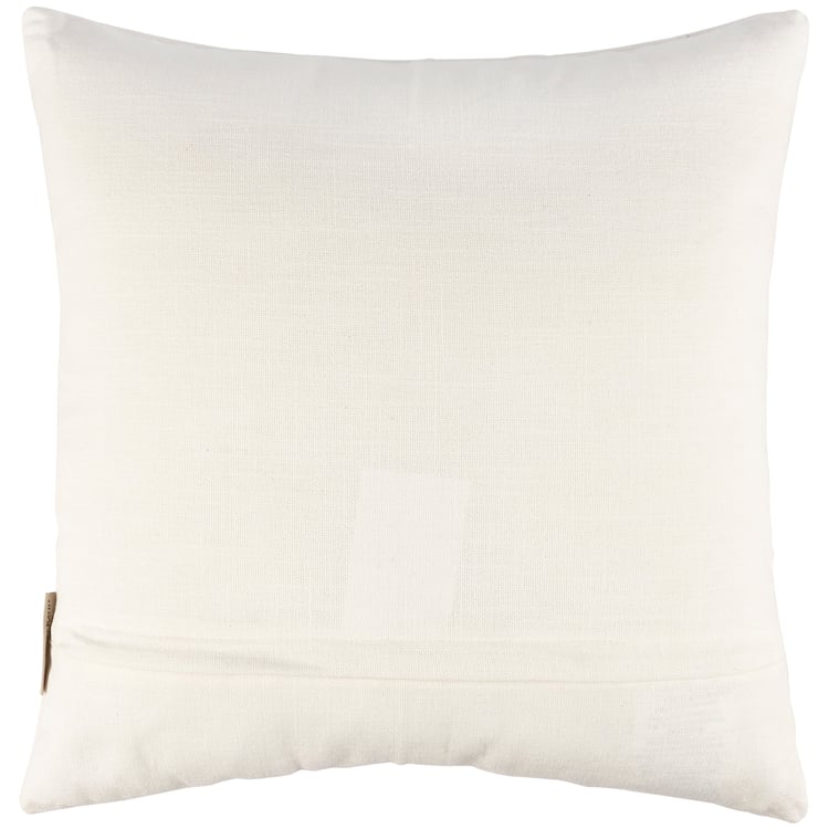 Charming Crochet Daisies Cotton Pillow with Zippered Cover & Polyester Filling