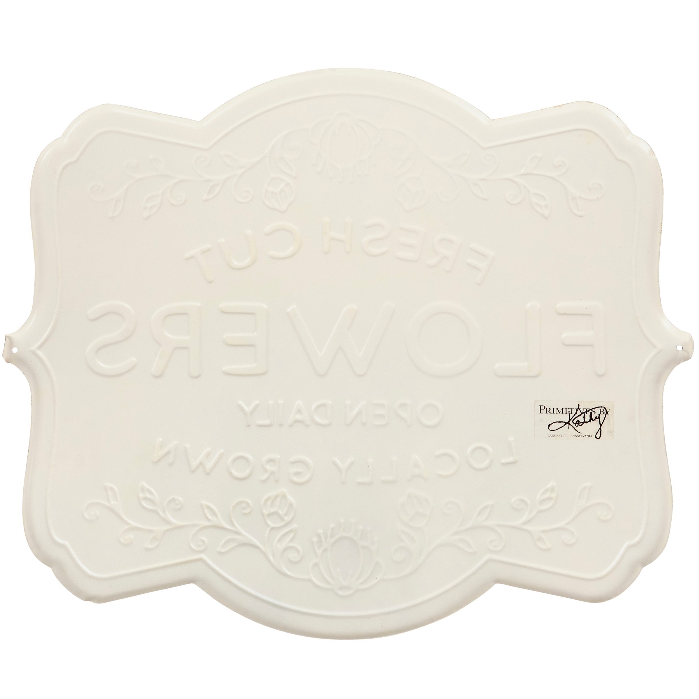 Rustic Metal Fresh Cut Flowers Wall Decor Sign - Farmhouse Garden Collection