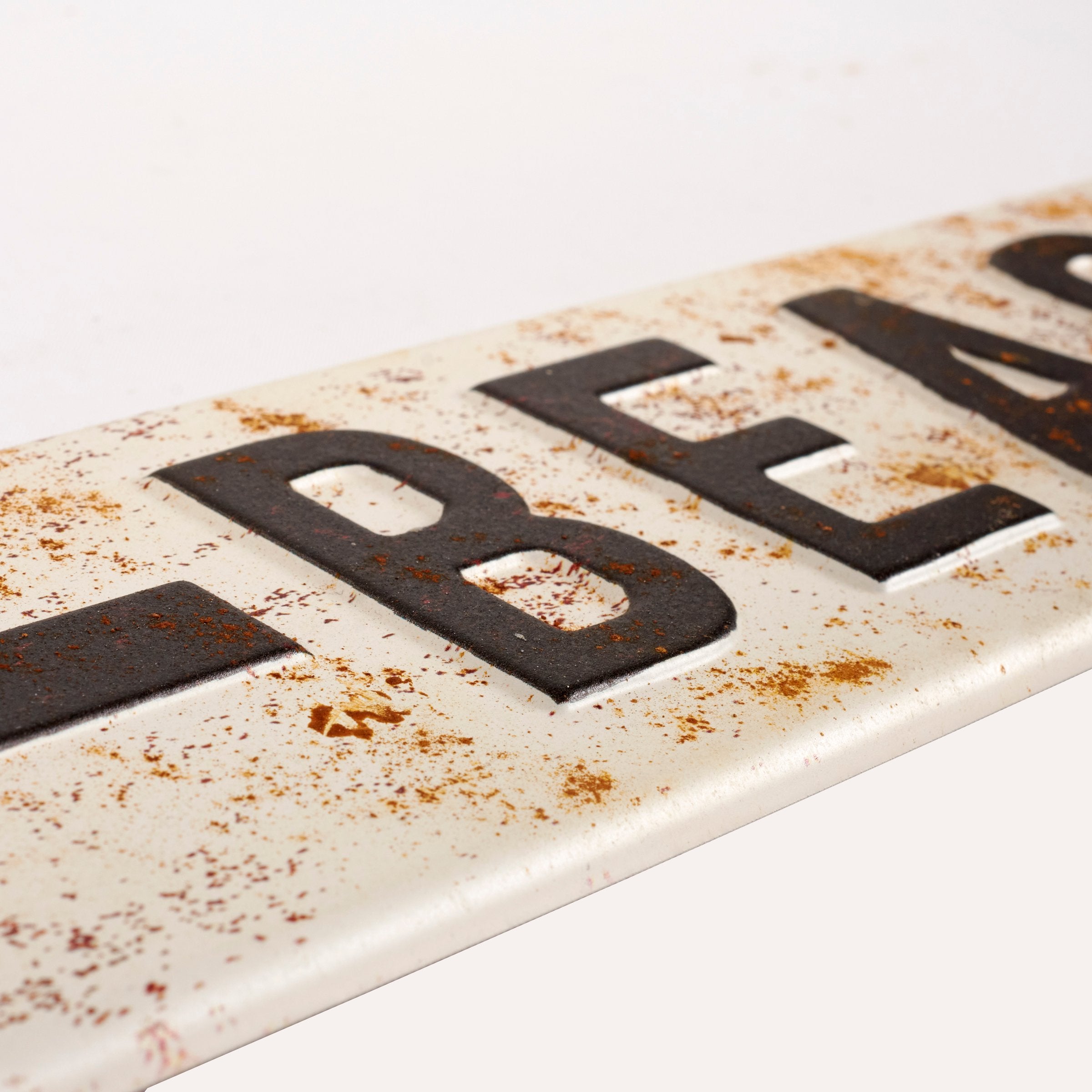 Rustic Metal Beach Sign Wall Decor Set with Arrows - Coastal Home Accent