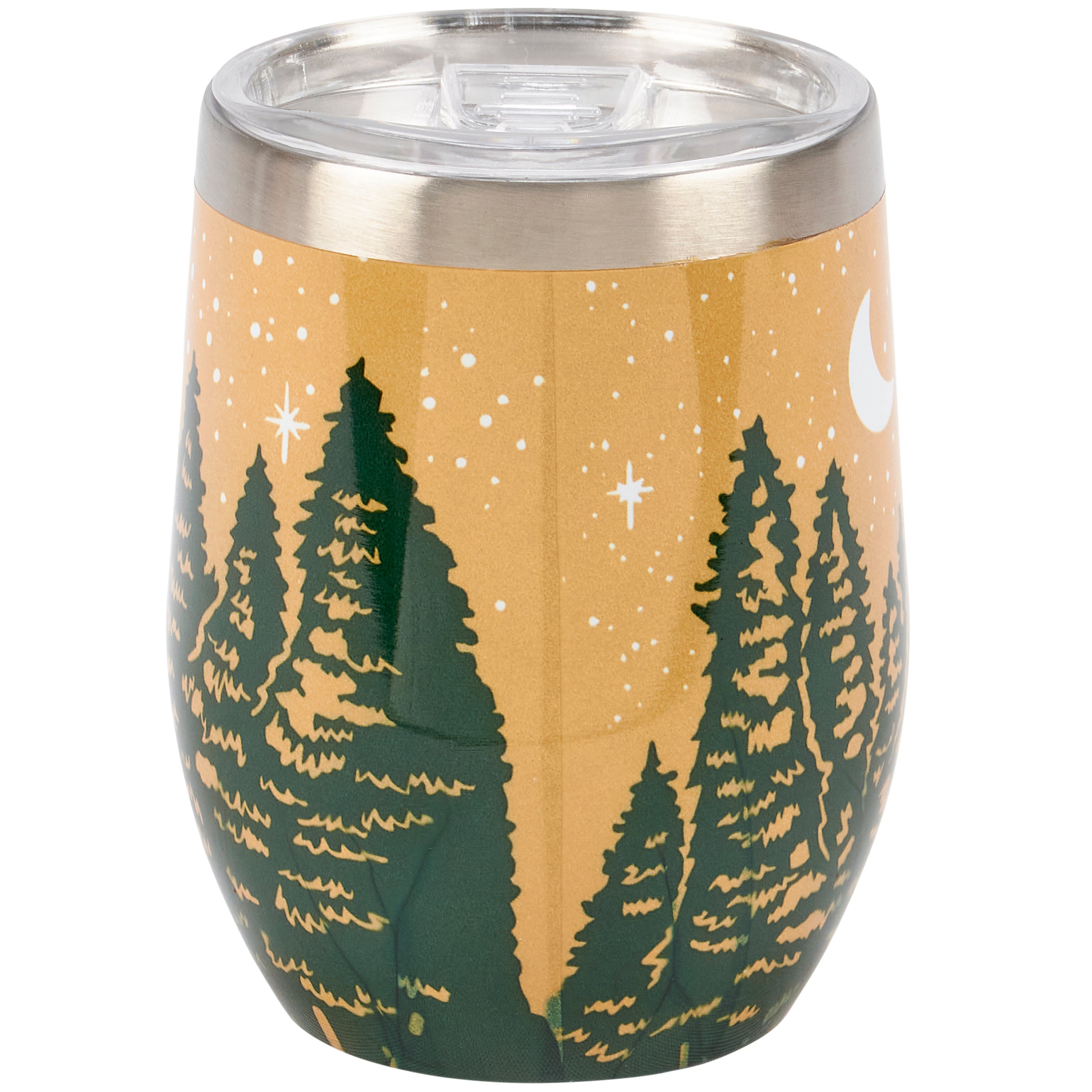 Campfire Drinking Team 12oz Insulated Stainless Steel Wine Tumbler with Lid