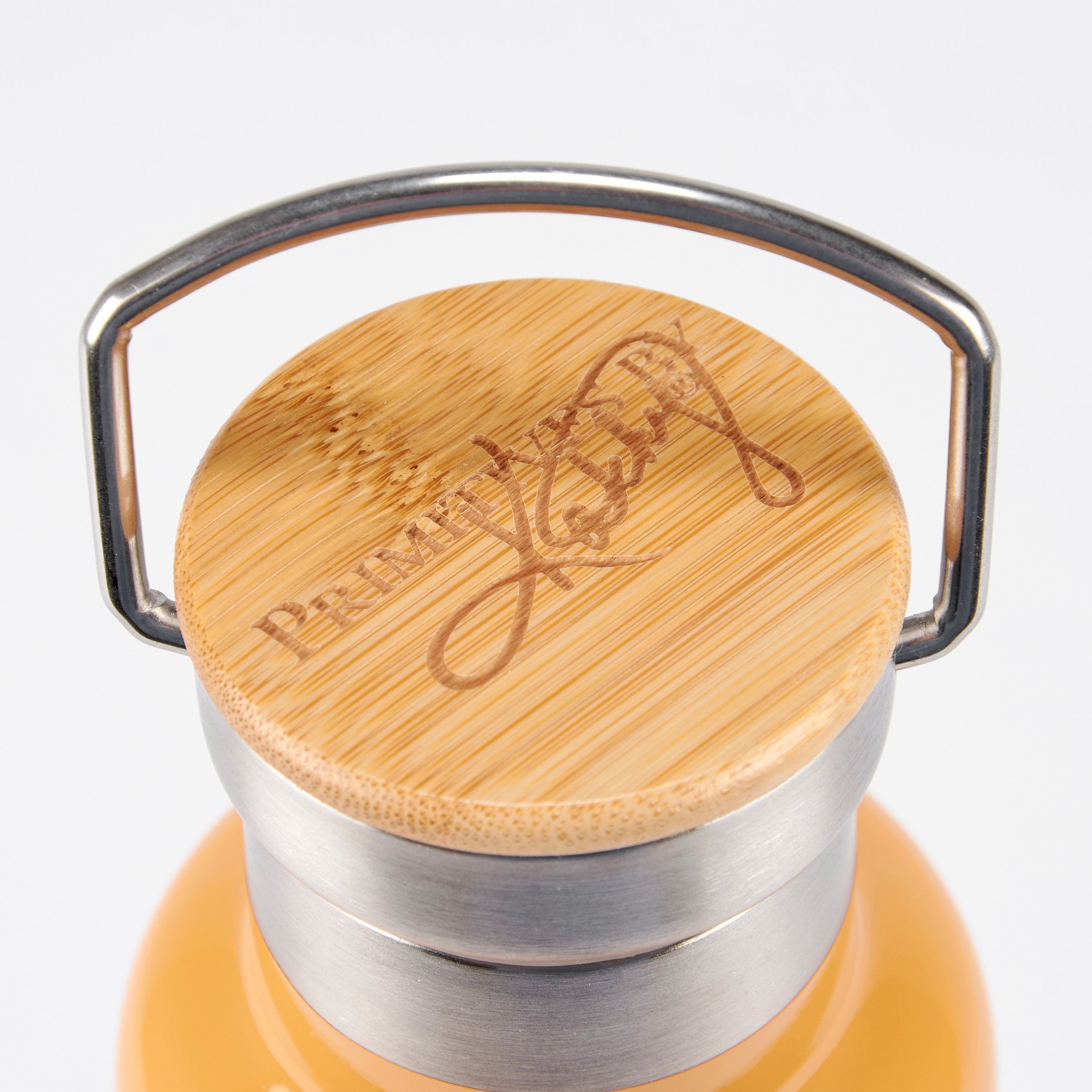 Durable Stainless Steel Insulated Hiking Society Water Bottle with Bamboo Lid