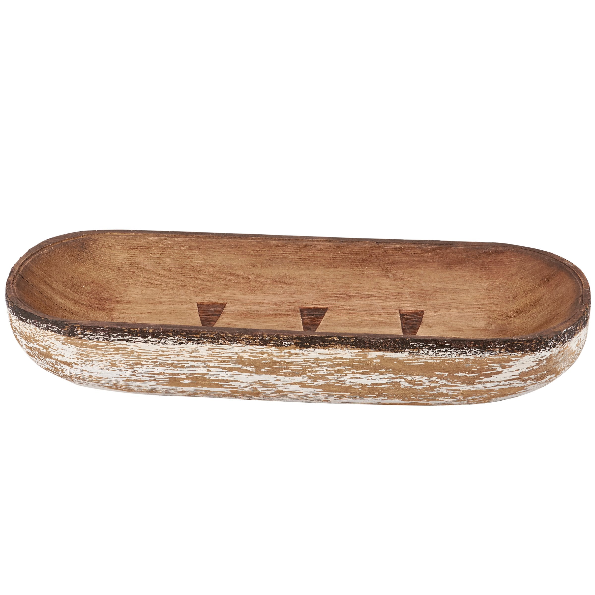 Rustic Beachwood Decorative Serving Tray with Distressed Details for Home Decor