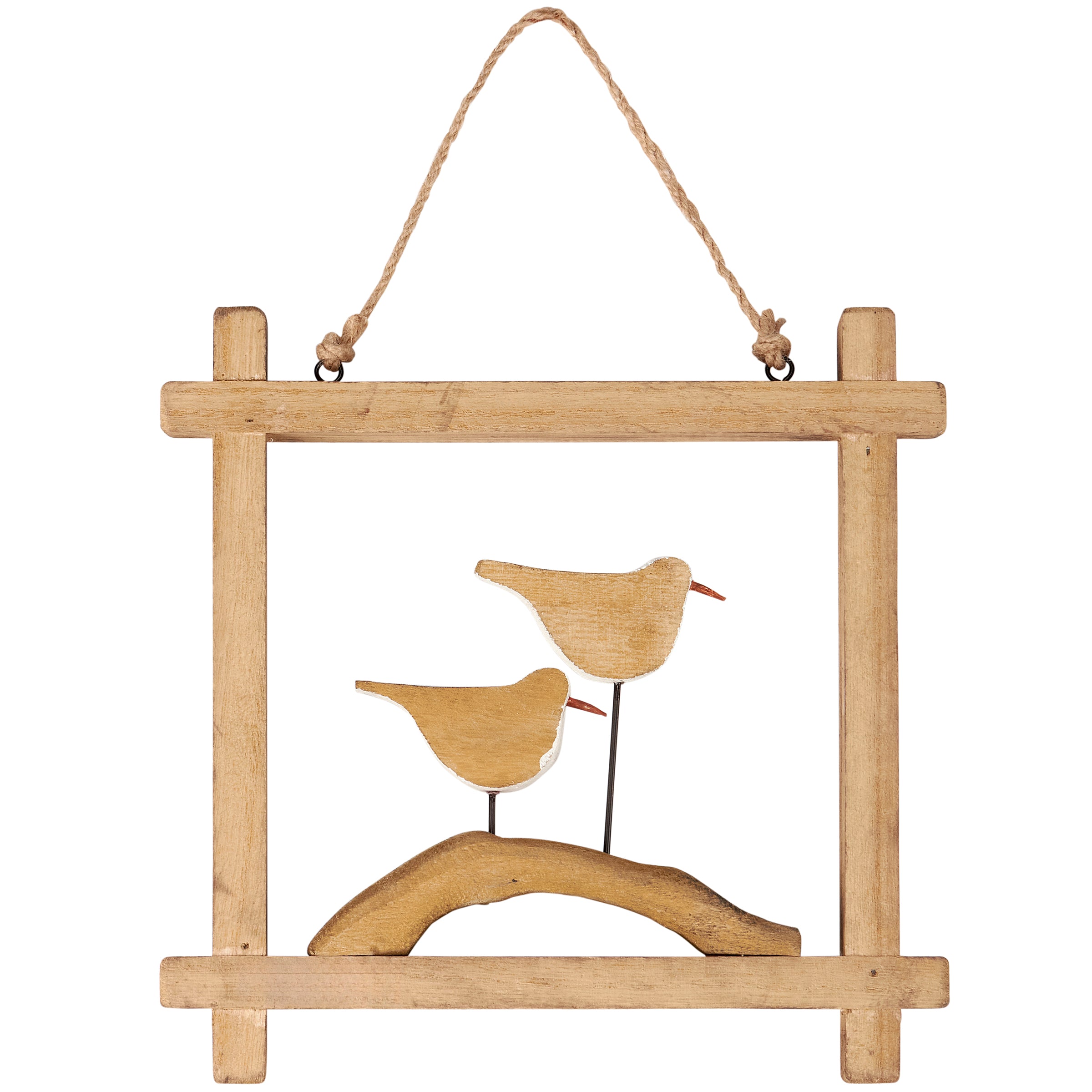 Rustic Wood Shorebirds Hanging Decor for Coastal Home Beach Decor Accent