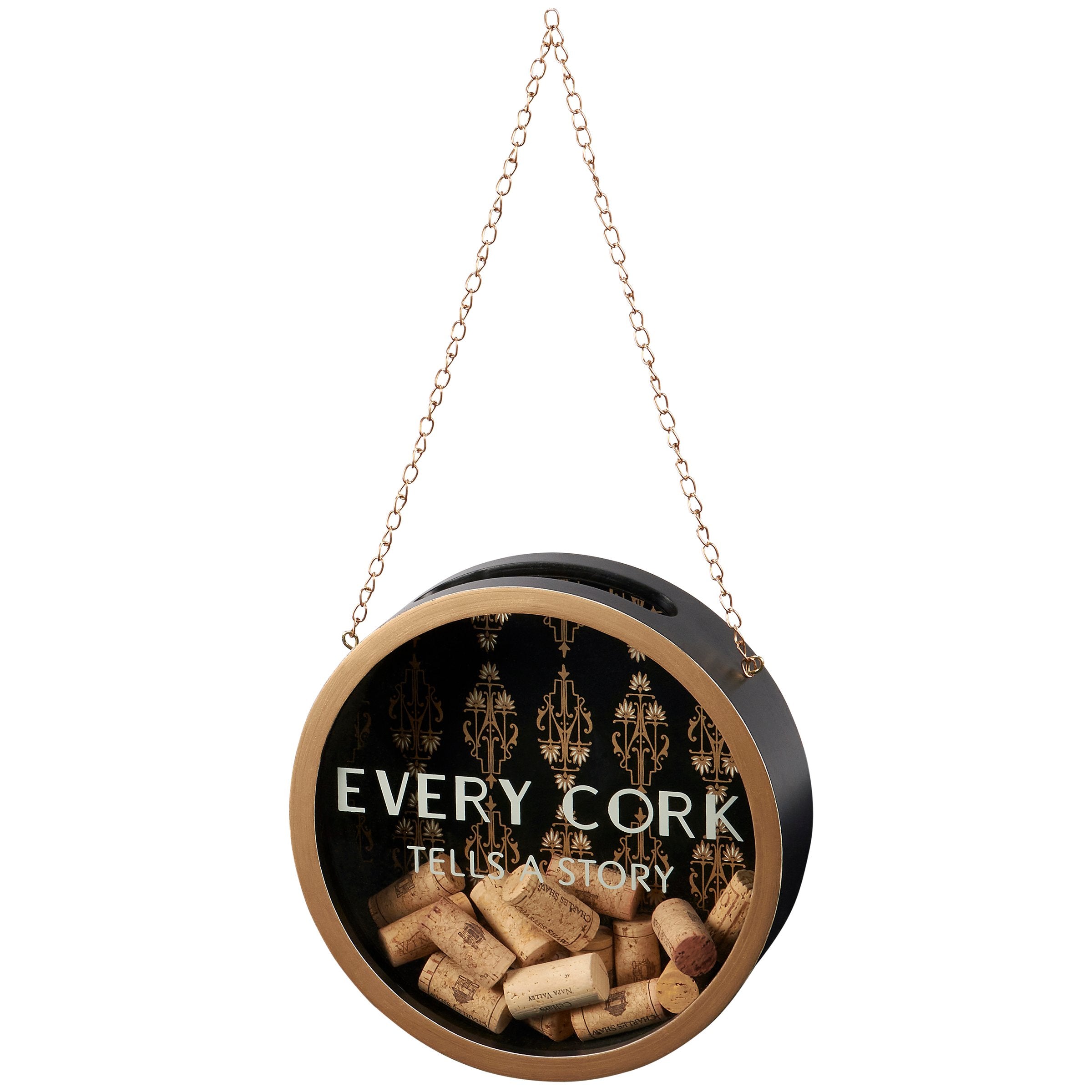 Art Deco 'Every Cork Tells A Story' Wine Cork Holder Wall Decor Keepsake