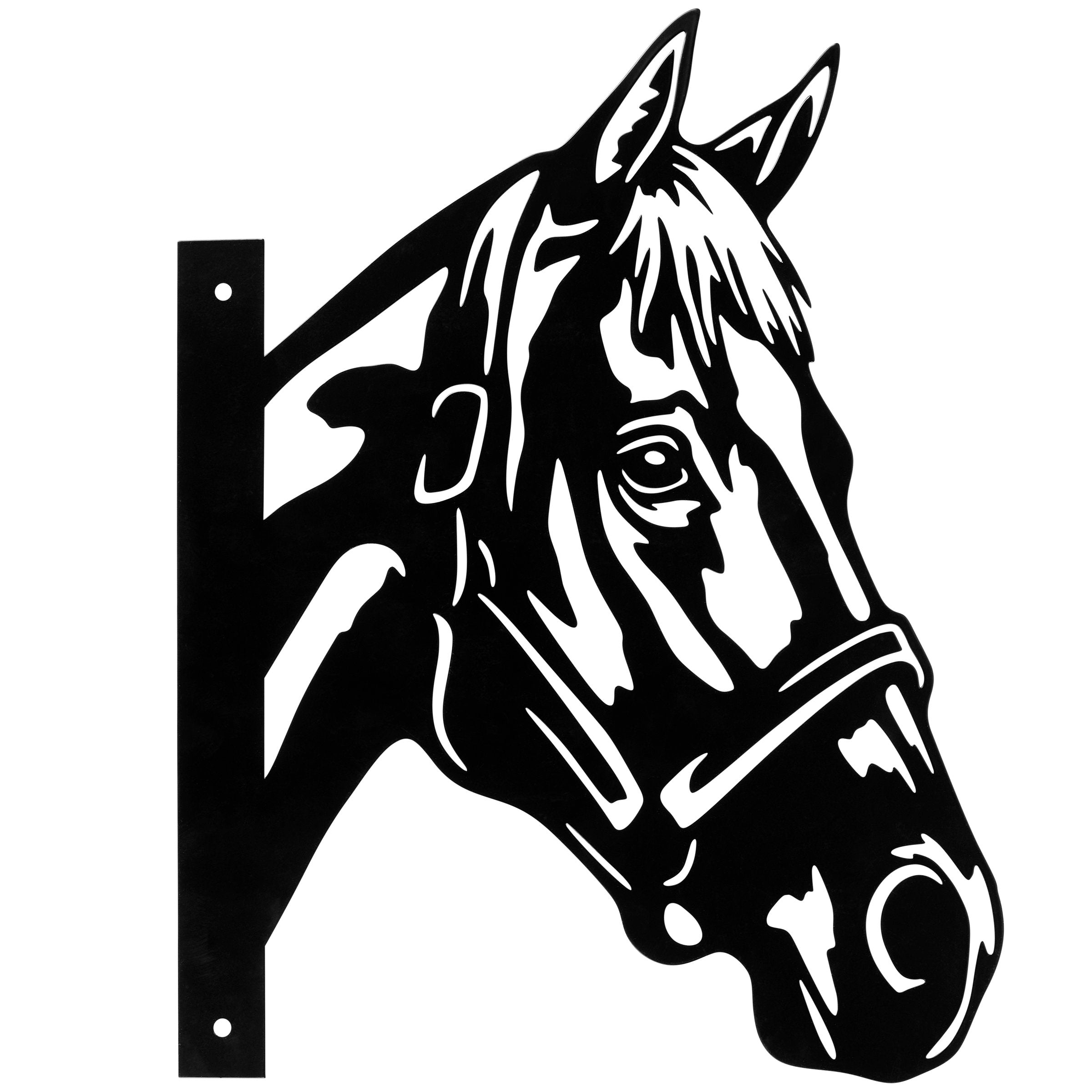 Rustic Metal Horse Silhouette Outdoor Art Decor for Farmhouse Garden Fence