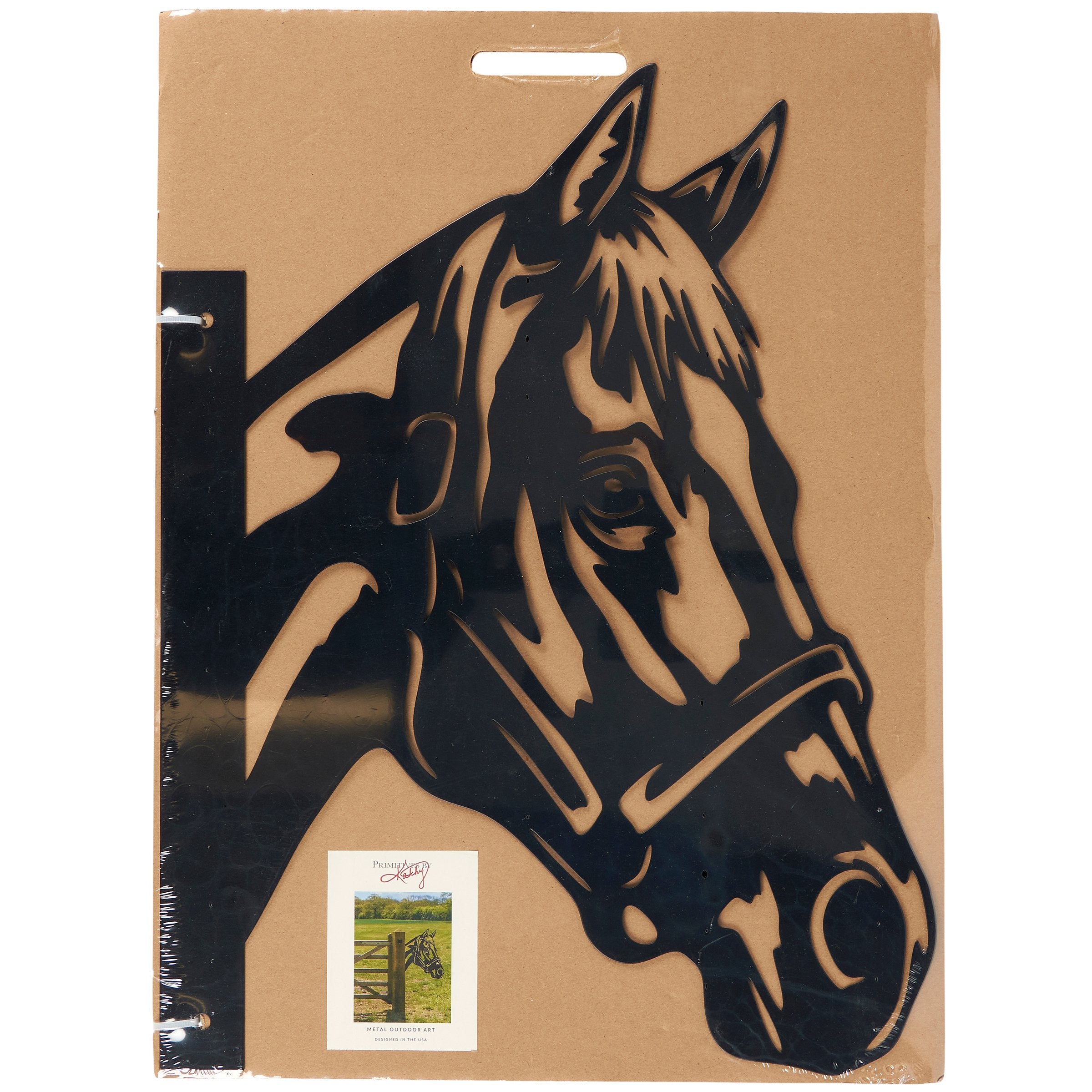 Rustic Metal Horse Silhouette Outdoor Art Decor for Farmhouse Garden Fence