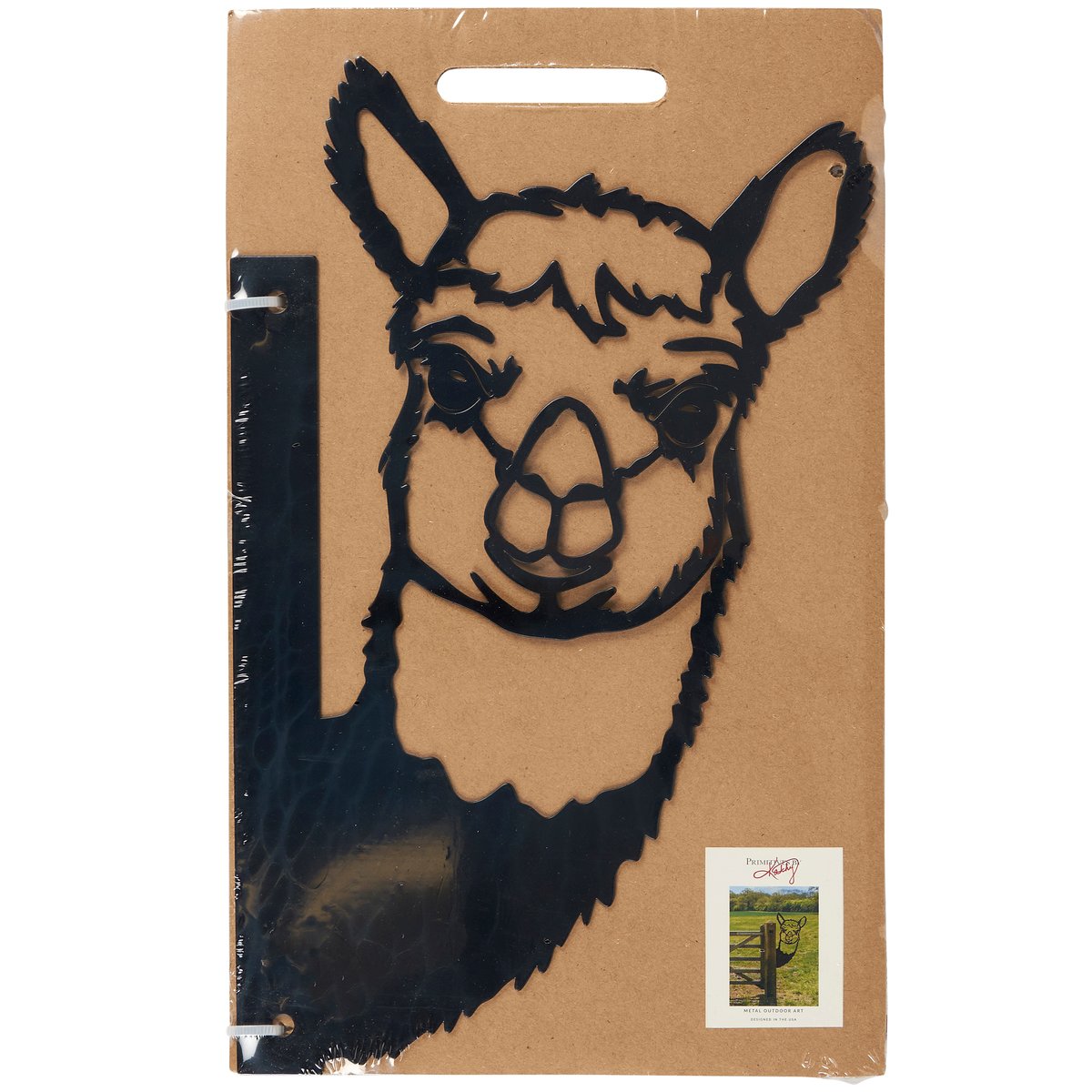 Charming Peeking Alpaca Metal Outdoor Garden Art Decor Homestead Collection