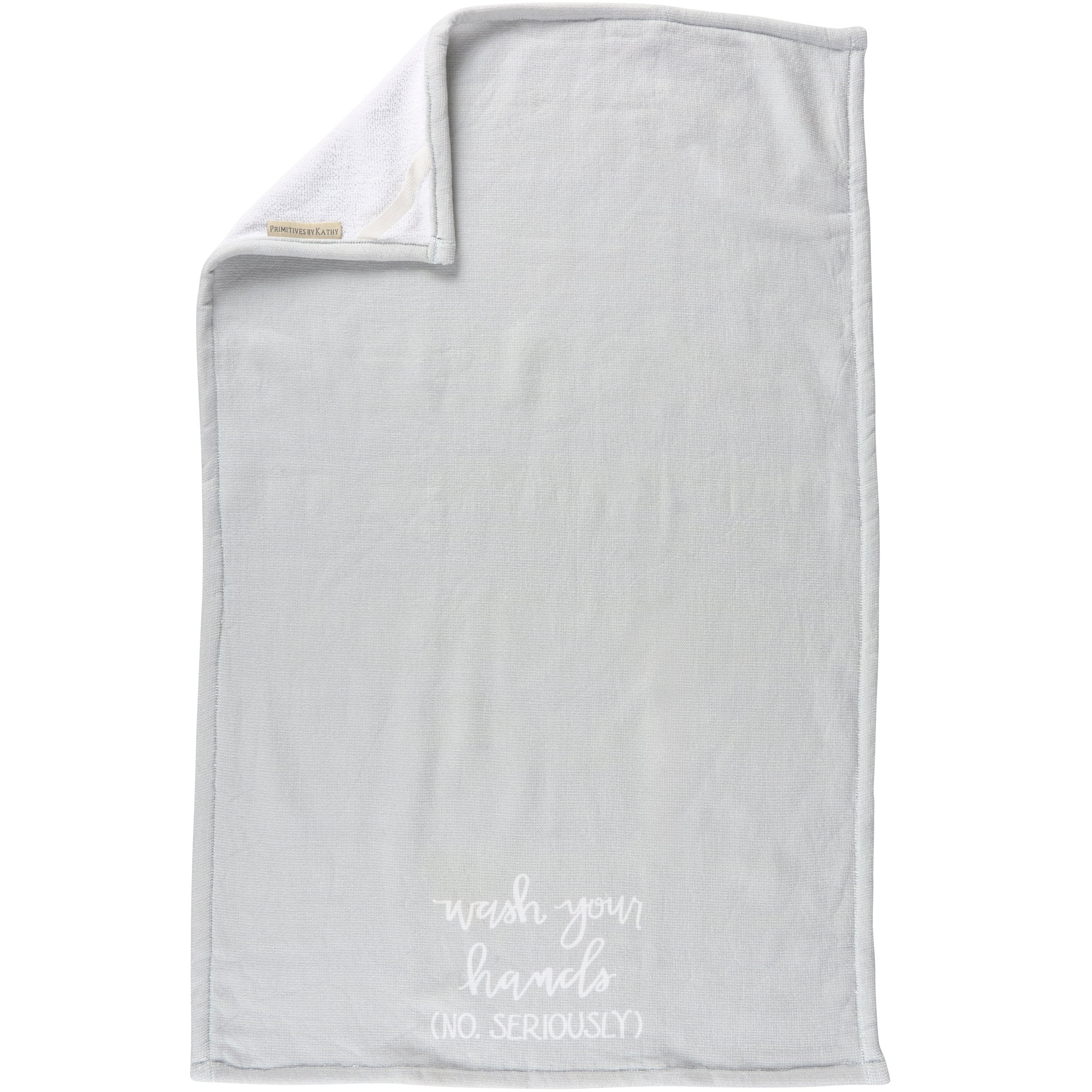 Funny 'Wash Your Hands No Seriously' Cotton Hand Towel for Bathroom