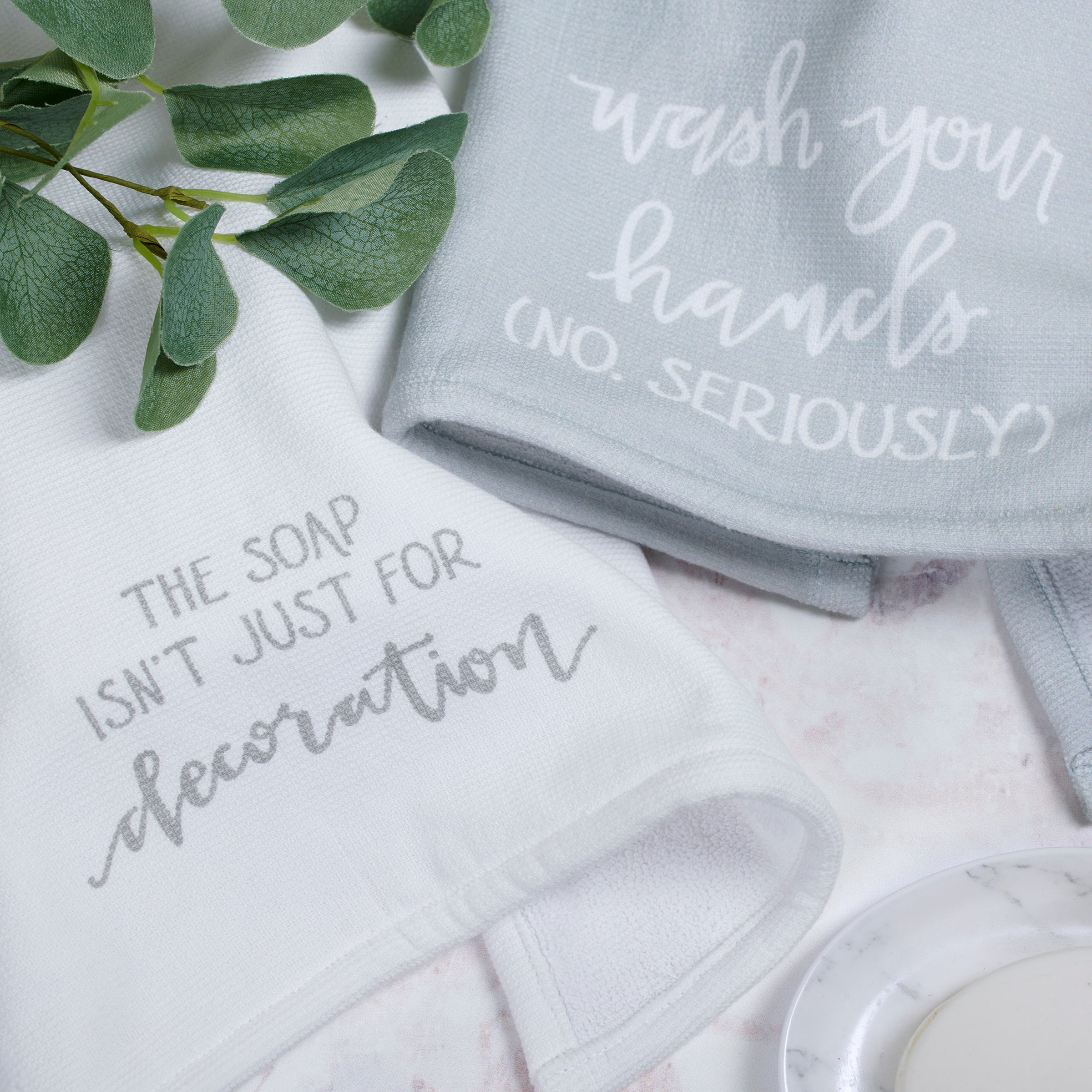 Funny 'Wash Your Hands No Seriously' Cotton Hand Towel for Bathroom