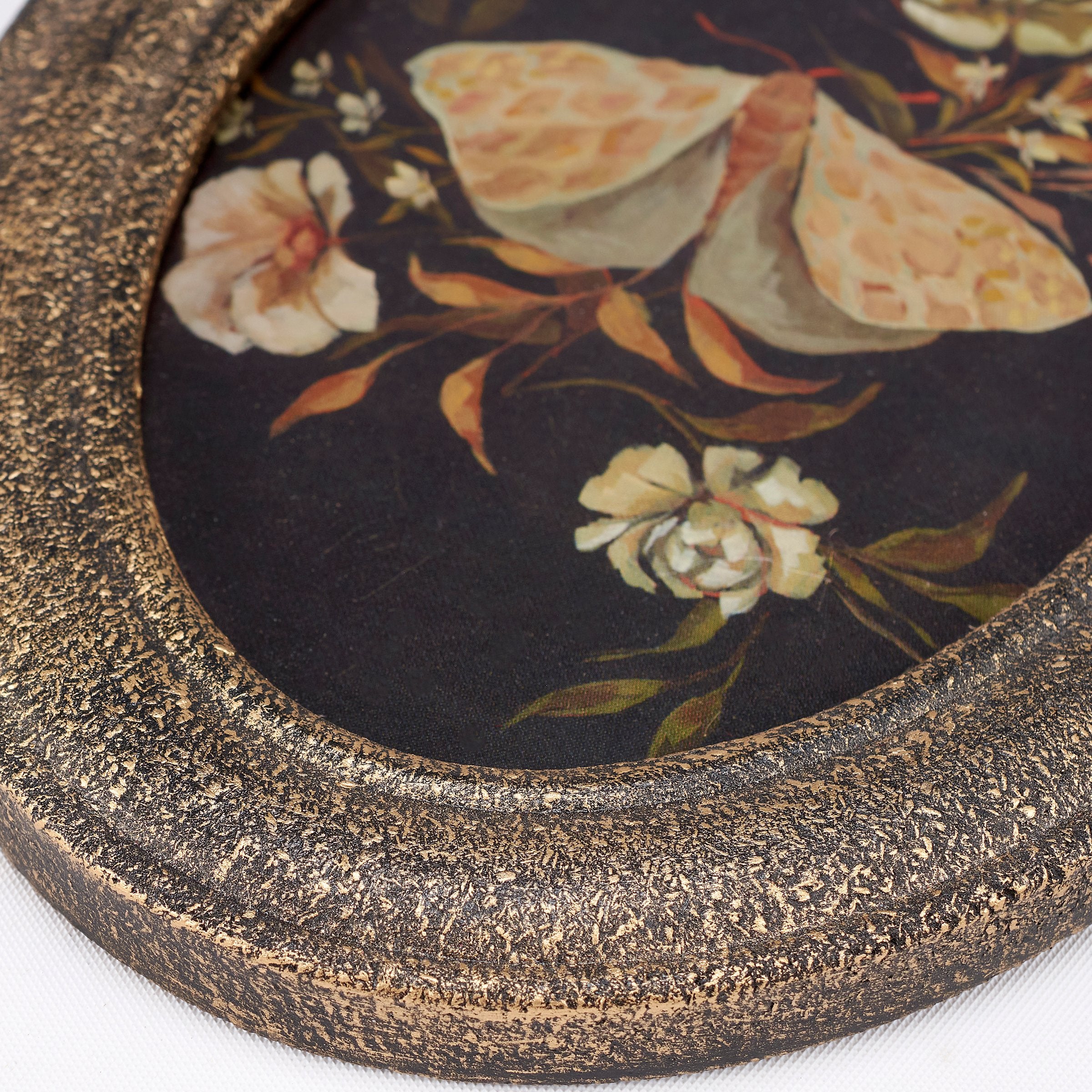 Moody Watercolor Garden Hanging Decor Set with Distressed Wood Frames