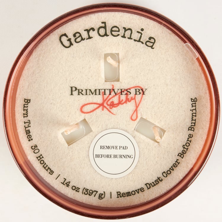Enchanting Hidden Garden Candle: Frosted Pink Glass, Gardenia Scent, 3 Wicks