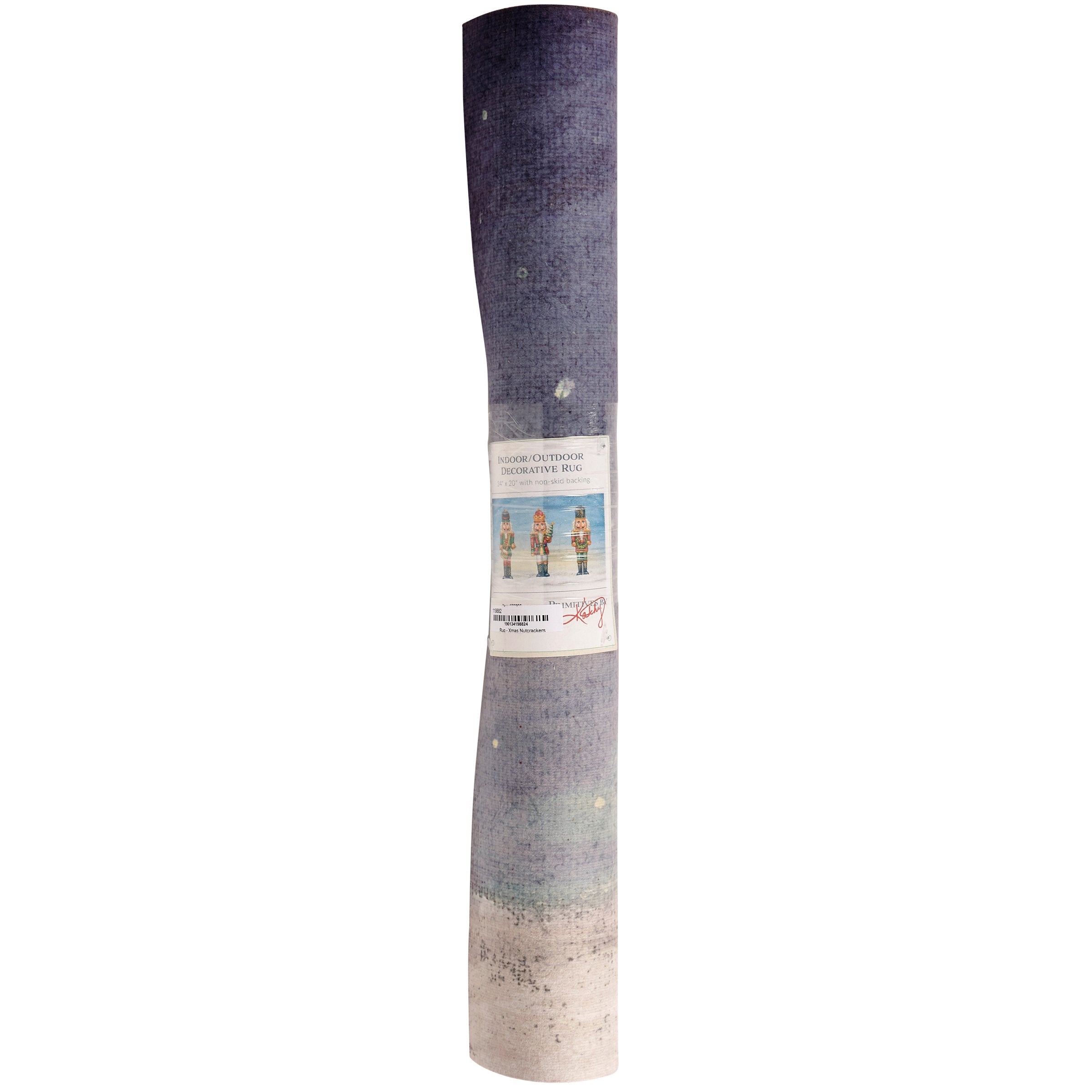 Charming Christmas Nutcrackers Indoor Outdoor Rug with Skid-Resistant Backing, 34x20 Inch