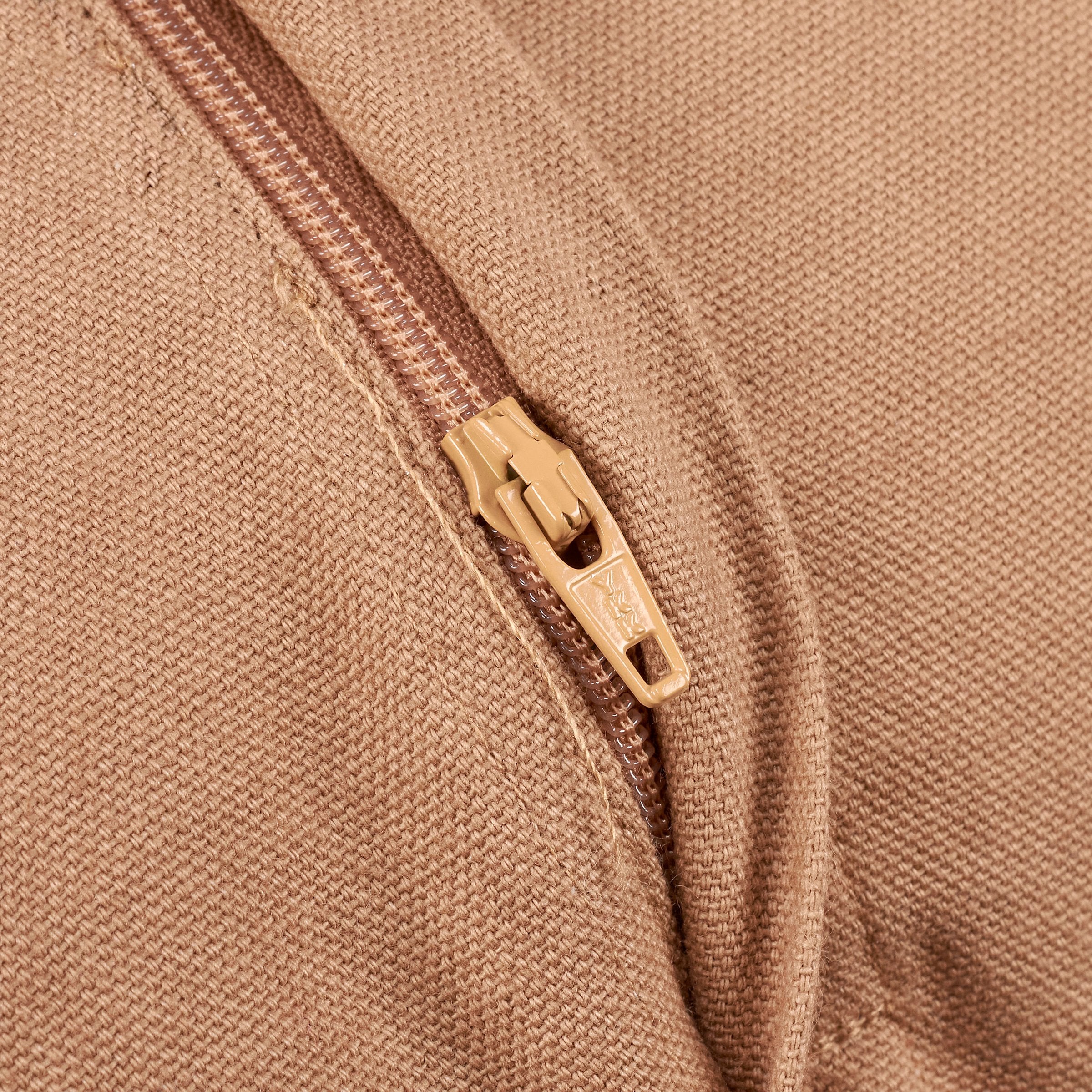 Artisan Tan Cotton Buttercup Pillow, 18-inch Square, Punch Needle Design, Washable