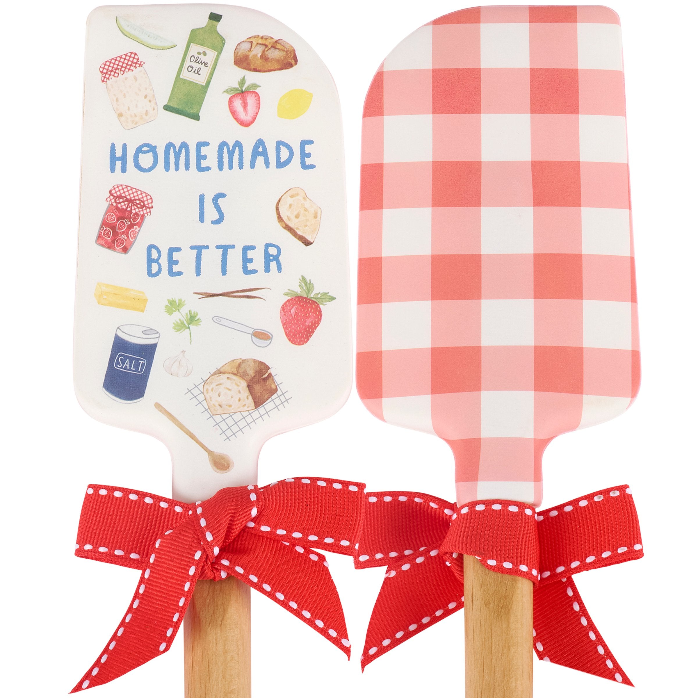 Charming Homestead Spatula: 'Homemade Is Better' Silicone & Wood Kitchen Tool