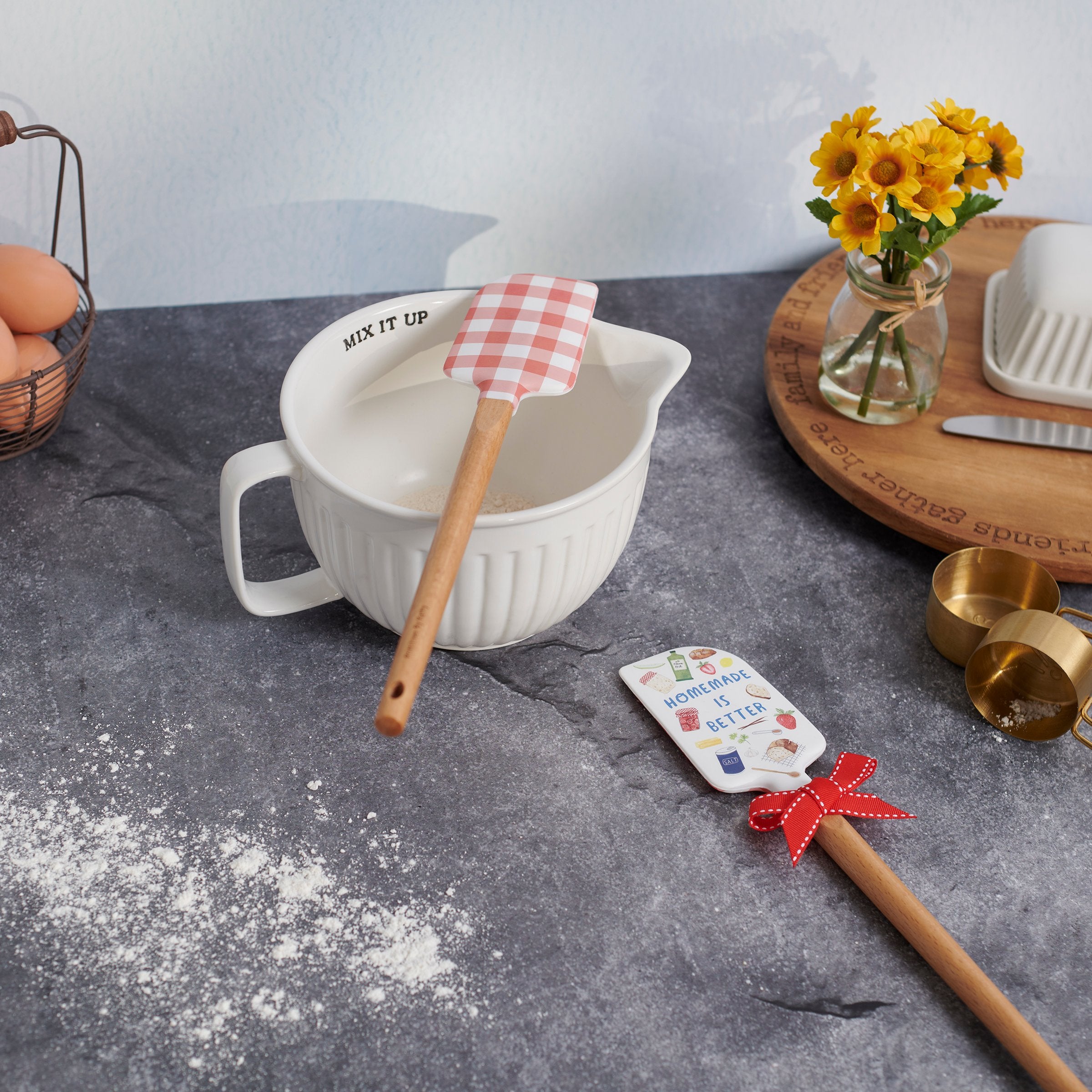 Charming Homestead Spatula: 'Homemade Is Better' Silicone & Wood Kitchen Tool