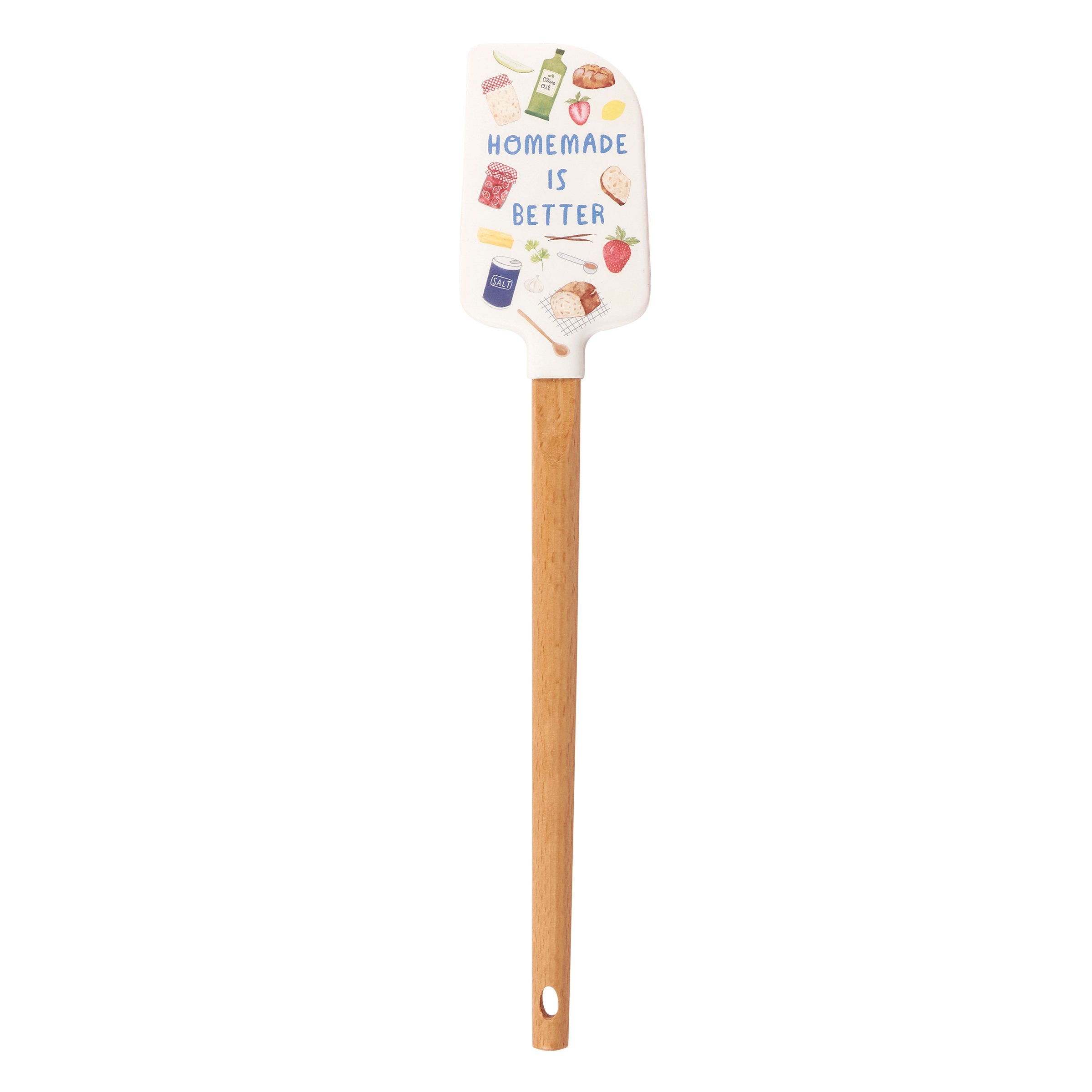 Charming Homestead Spatula: 'Homemade Is Better' Silicone & Wood Kitchen Tool